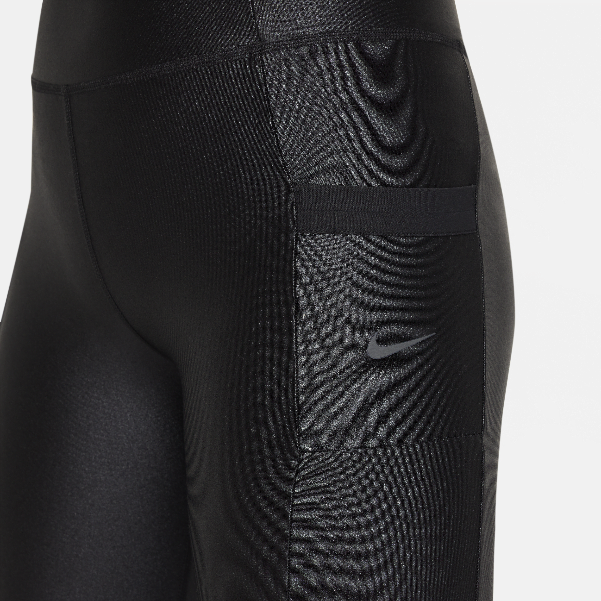 Nike Dri-FIT One legging met zakken voor meisjes Zwart