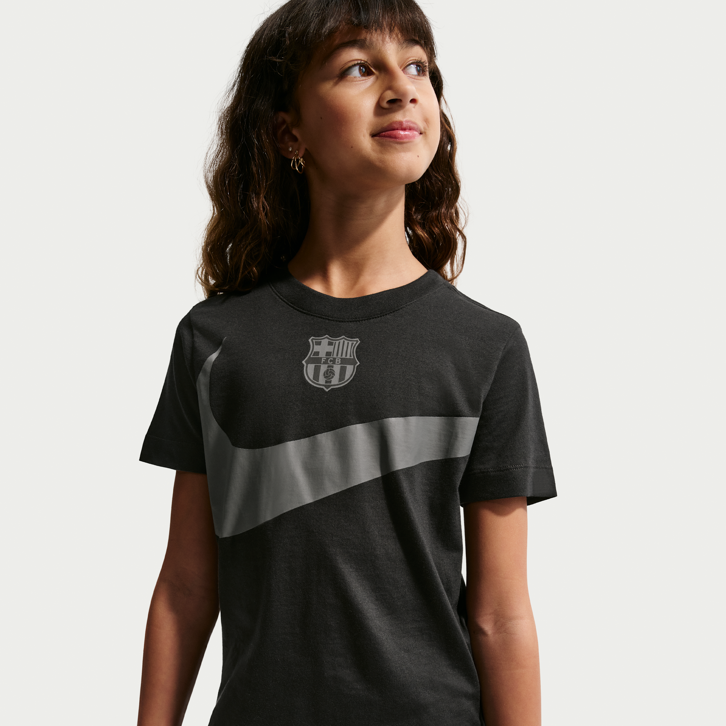 Nike FC Barcelona Swoosh voetbalshirt voor heren - Zwart