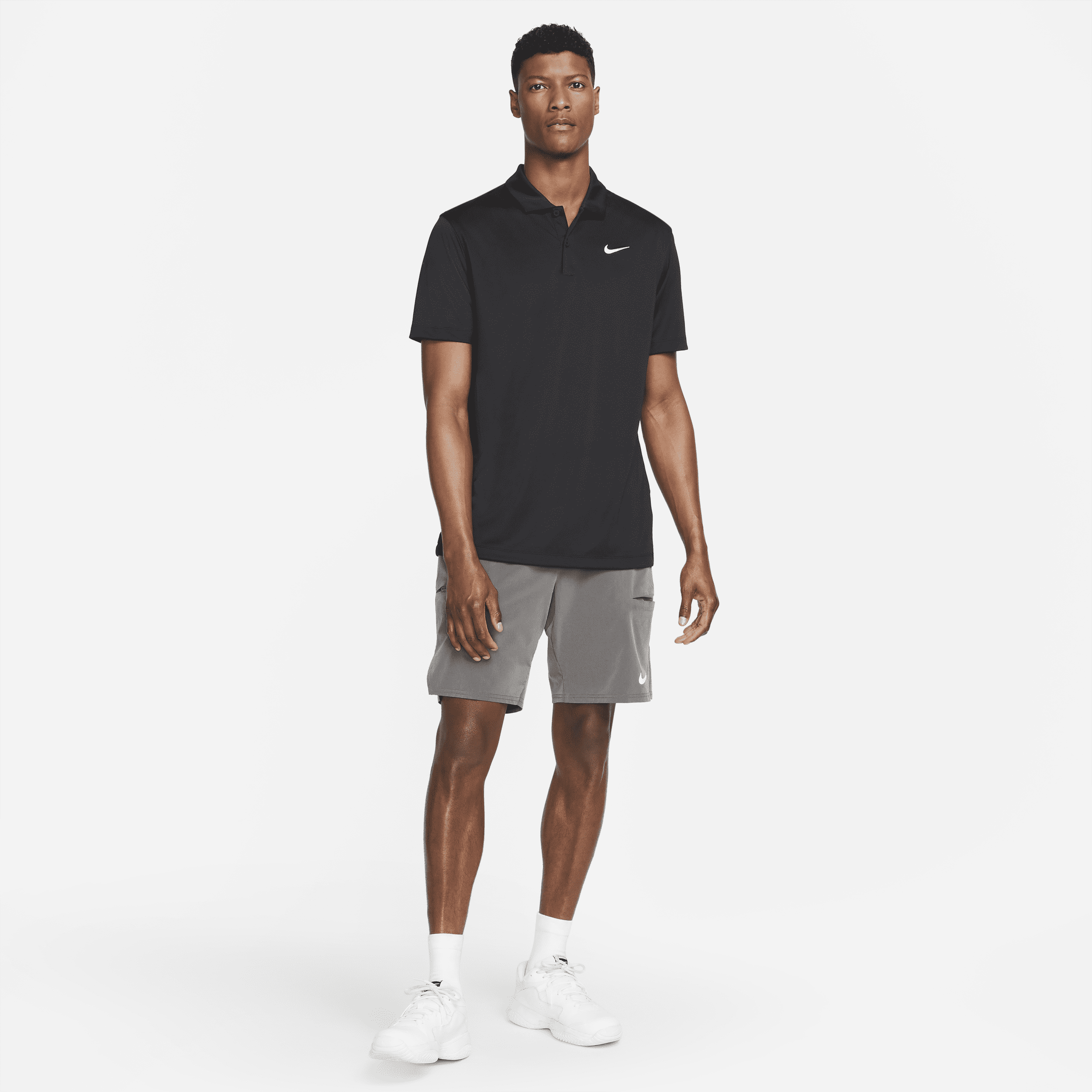 Polo de tennis NikeCourt Dri-FIT pour Homme - Noir