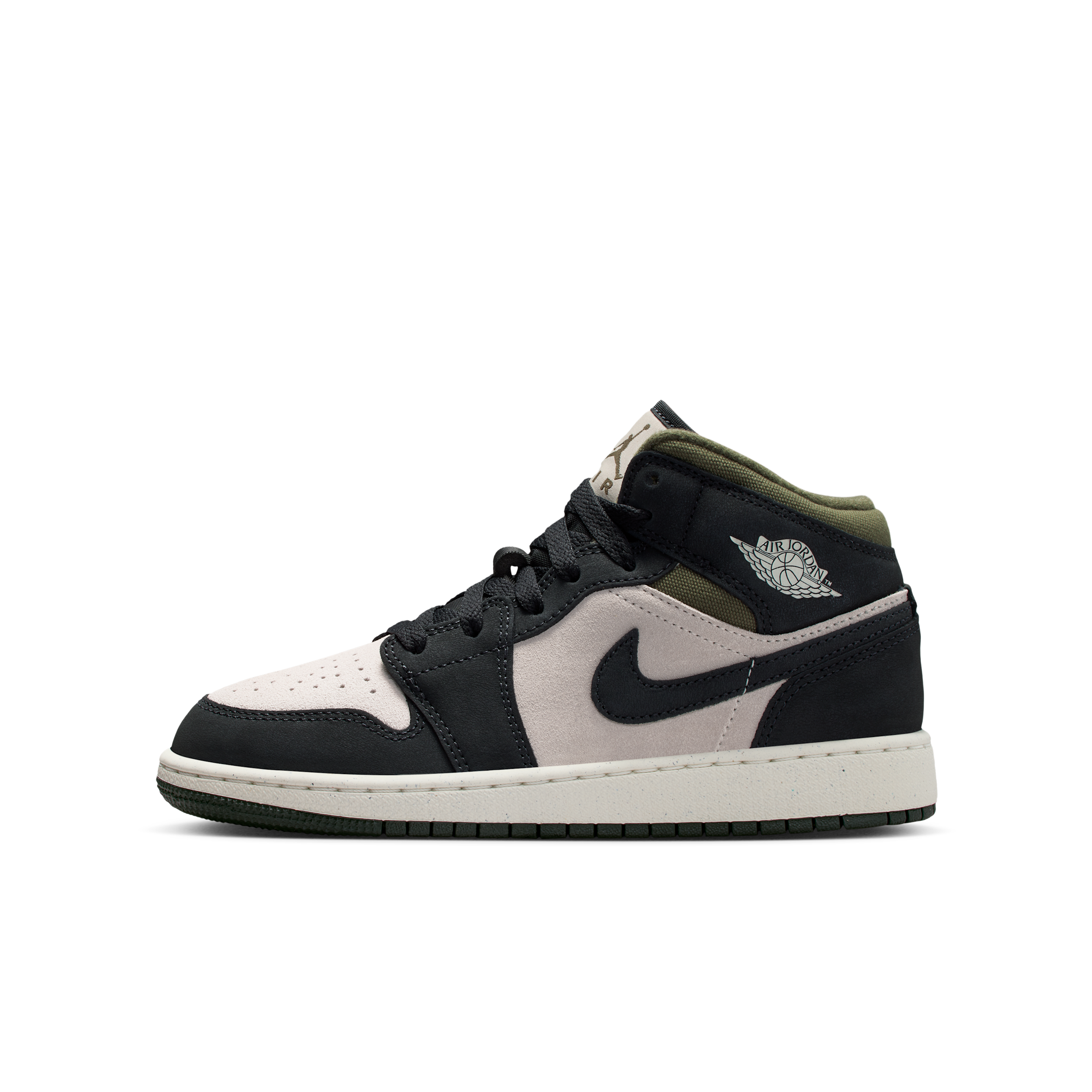 Nike Air Jordan 1 Mid Older Kids Shoes - Brown