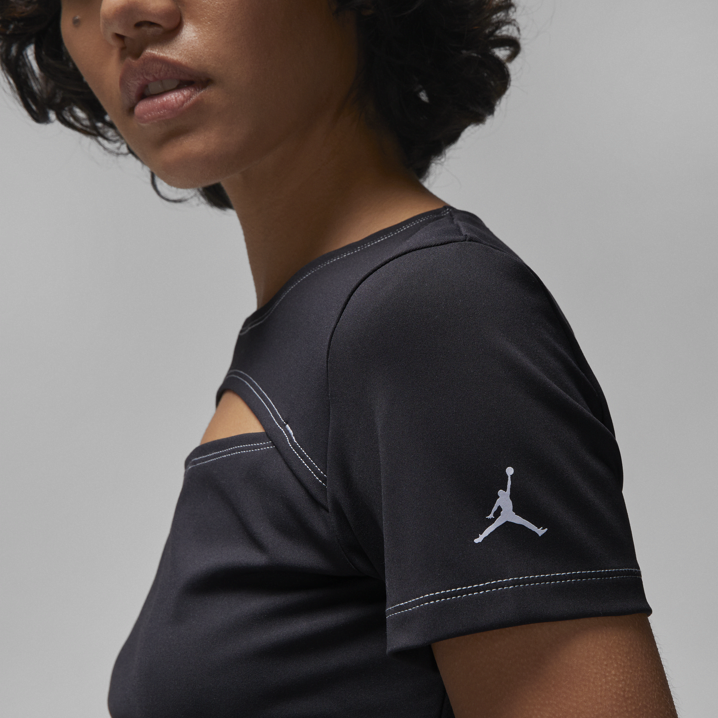 Haut avec découpe Jordan Sport pour femme - Noir