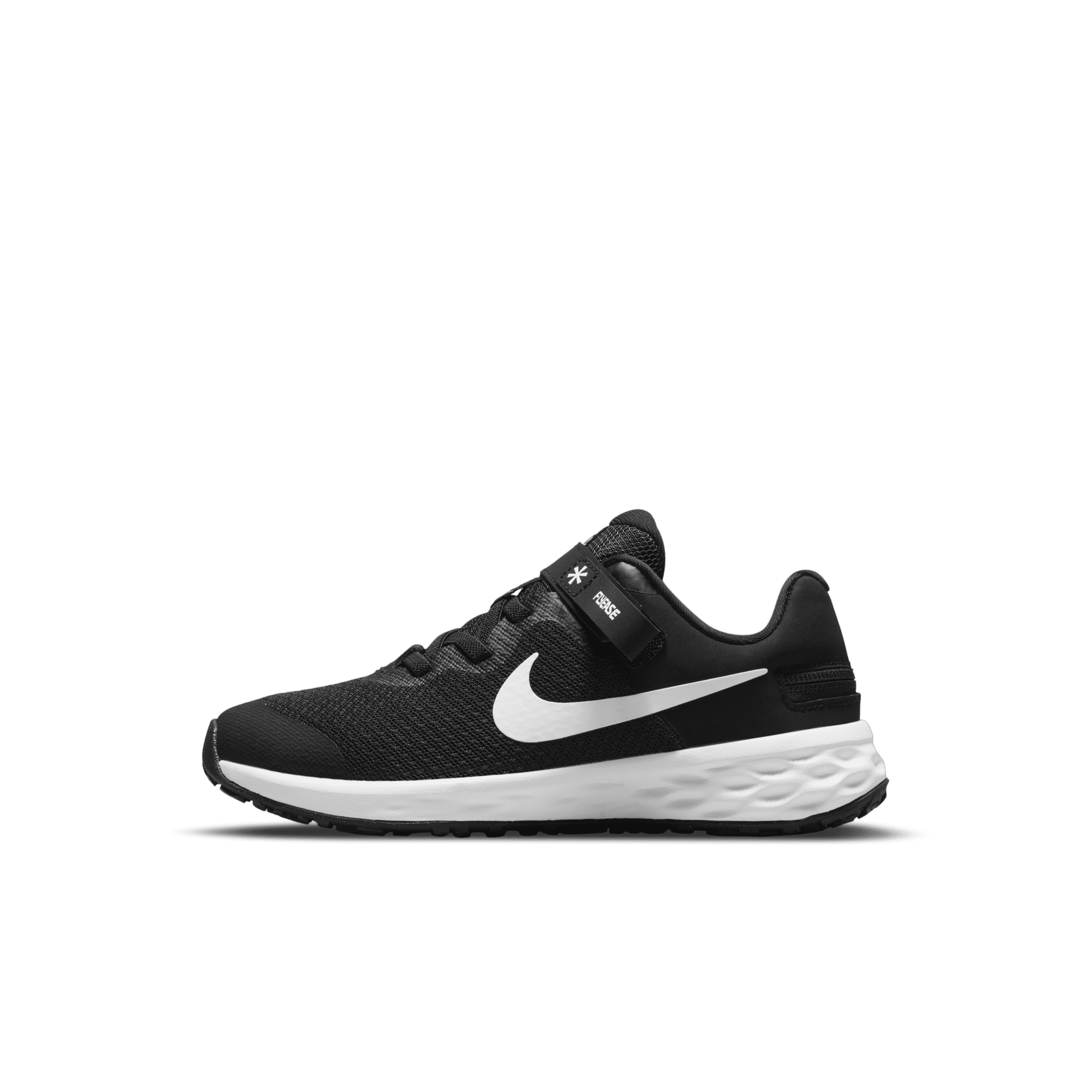 Image of Nike Revolution 6 FlyEase Eenvoudig aan en uit te trekken kleuterschoenen - Zwart