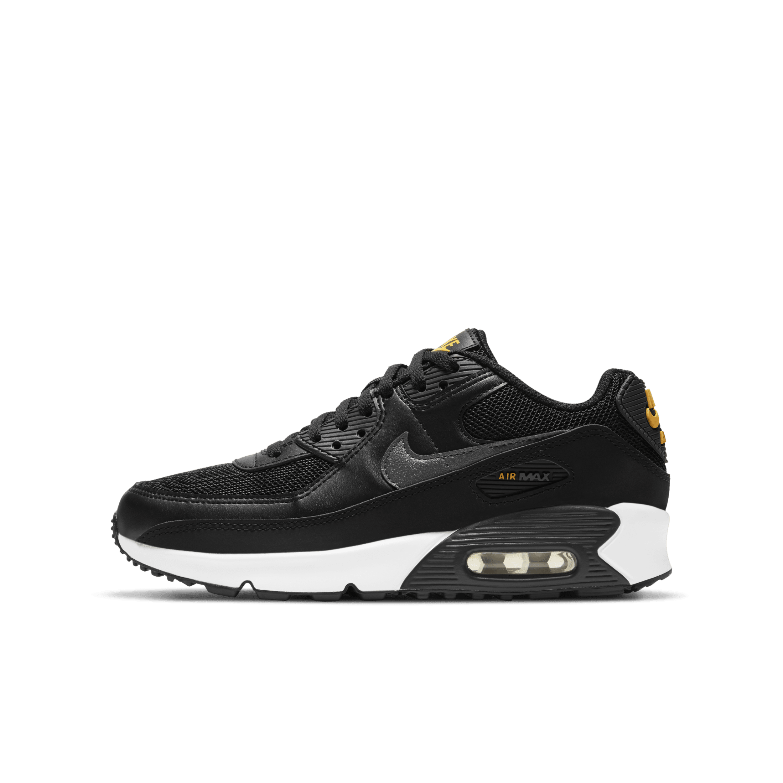 Air Max 90 Mesh GS 'Black Laser Orange' - DJ4614-001