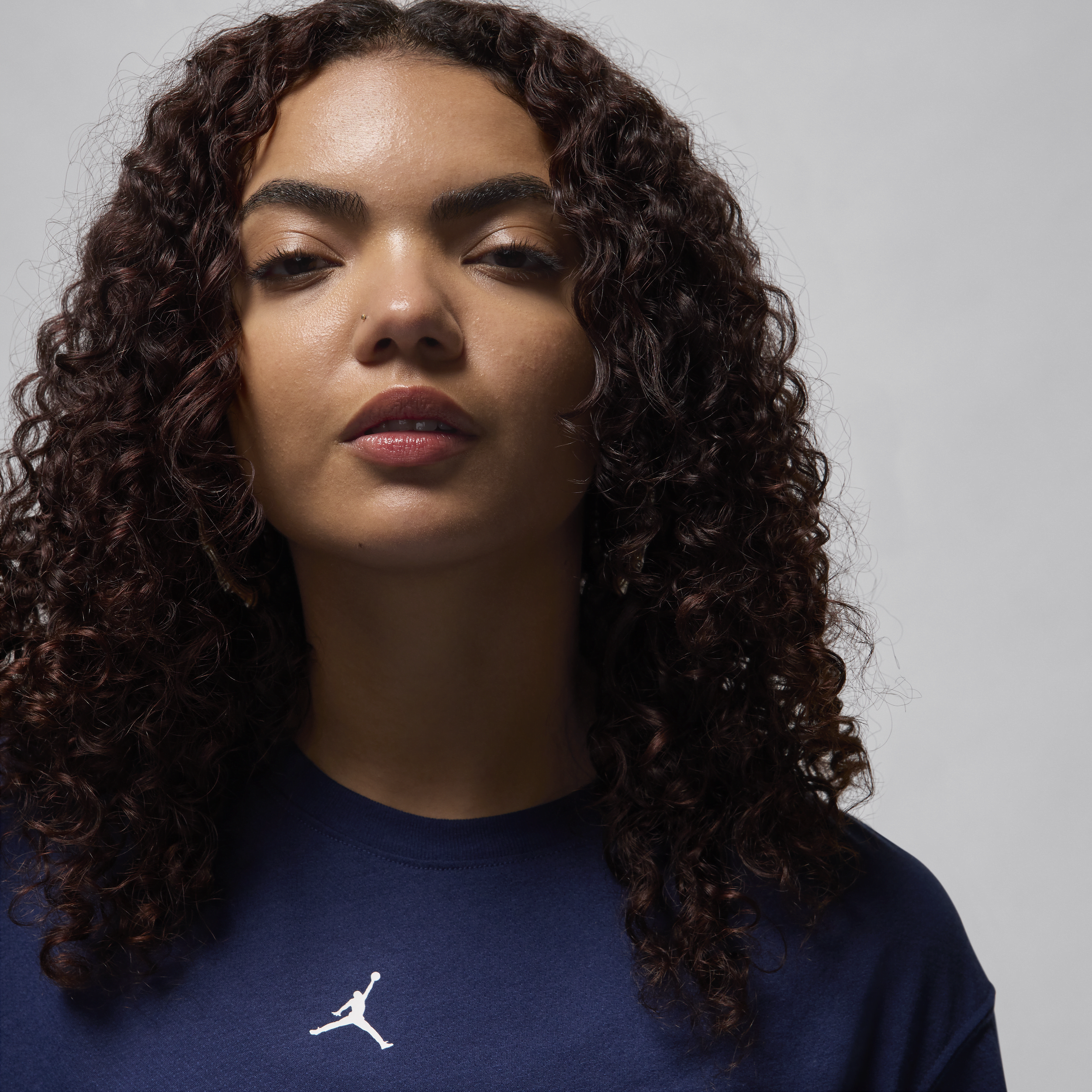 Haut à manches courtes Diamond Jordan Sport pour femme - Bleu