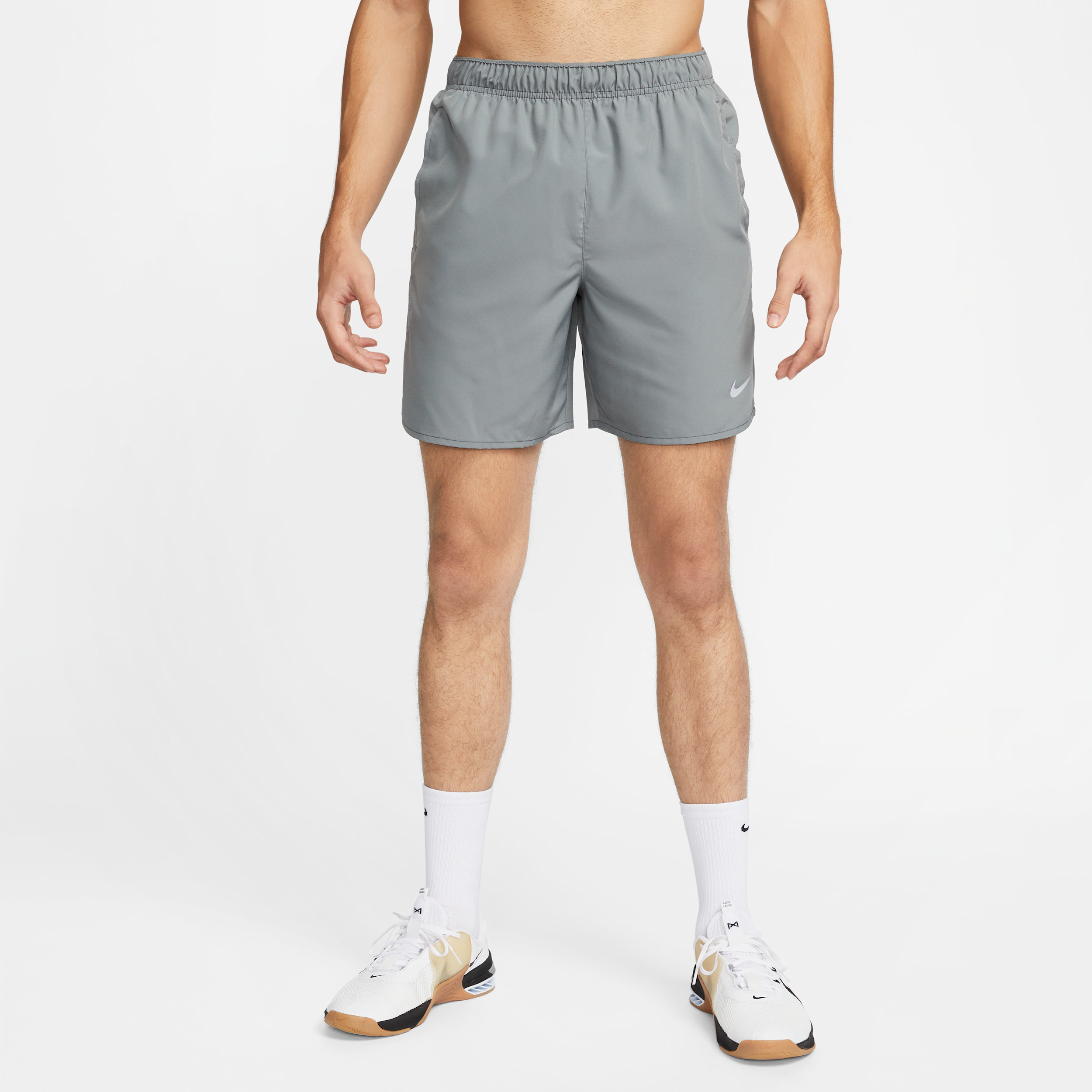 Nike Challenger Men's Dri-FIT 18cm (approx.) Unlined Running Shorts - Grey
