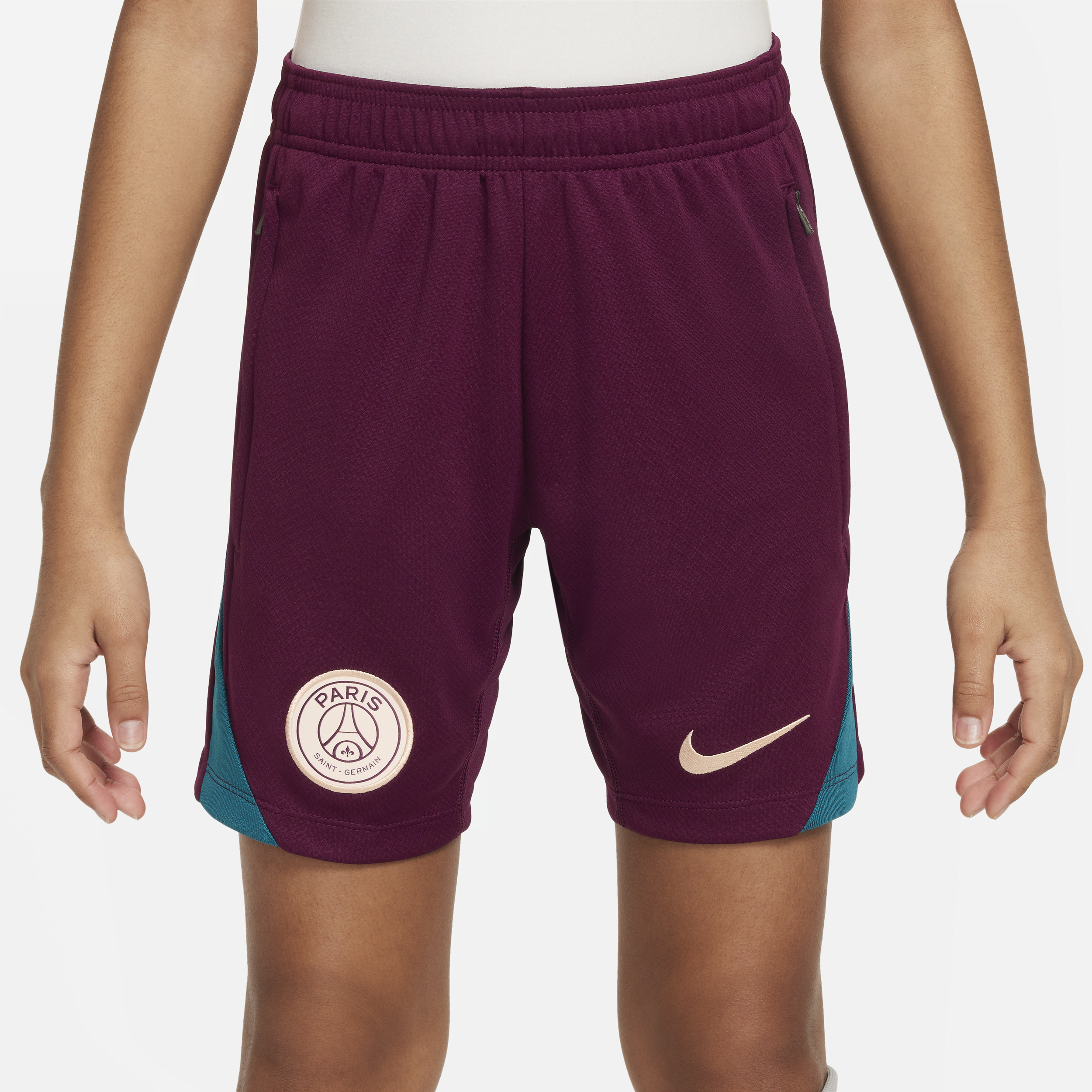 Jordan Paris Saint-Germain Strike Dri-FIT knit voetbalshorts voor kids Rood