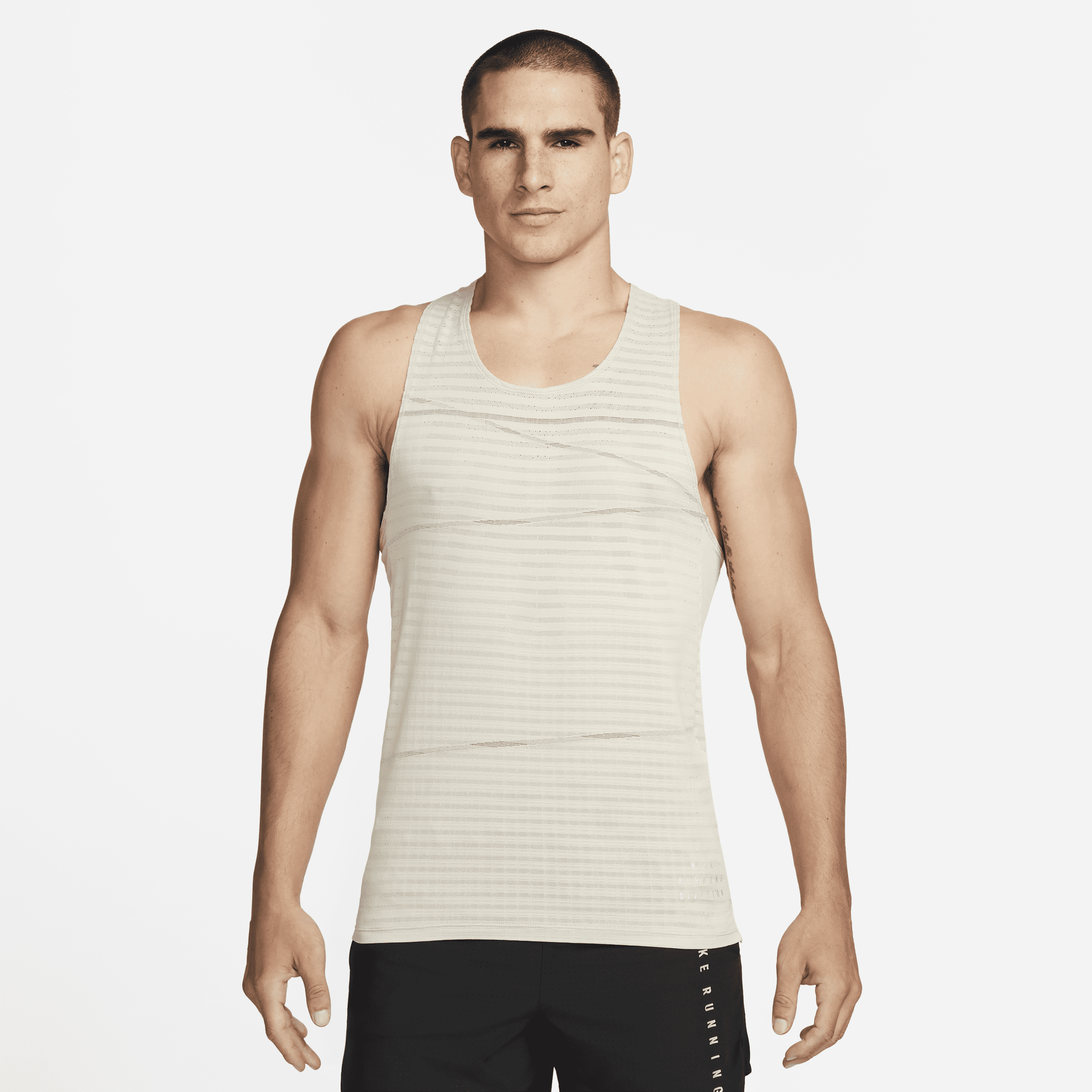 Męska koszulka bez rękawów do biegania Pinnacle Nike Dri-FIT ADV Run Division - Brązowy