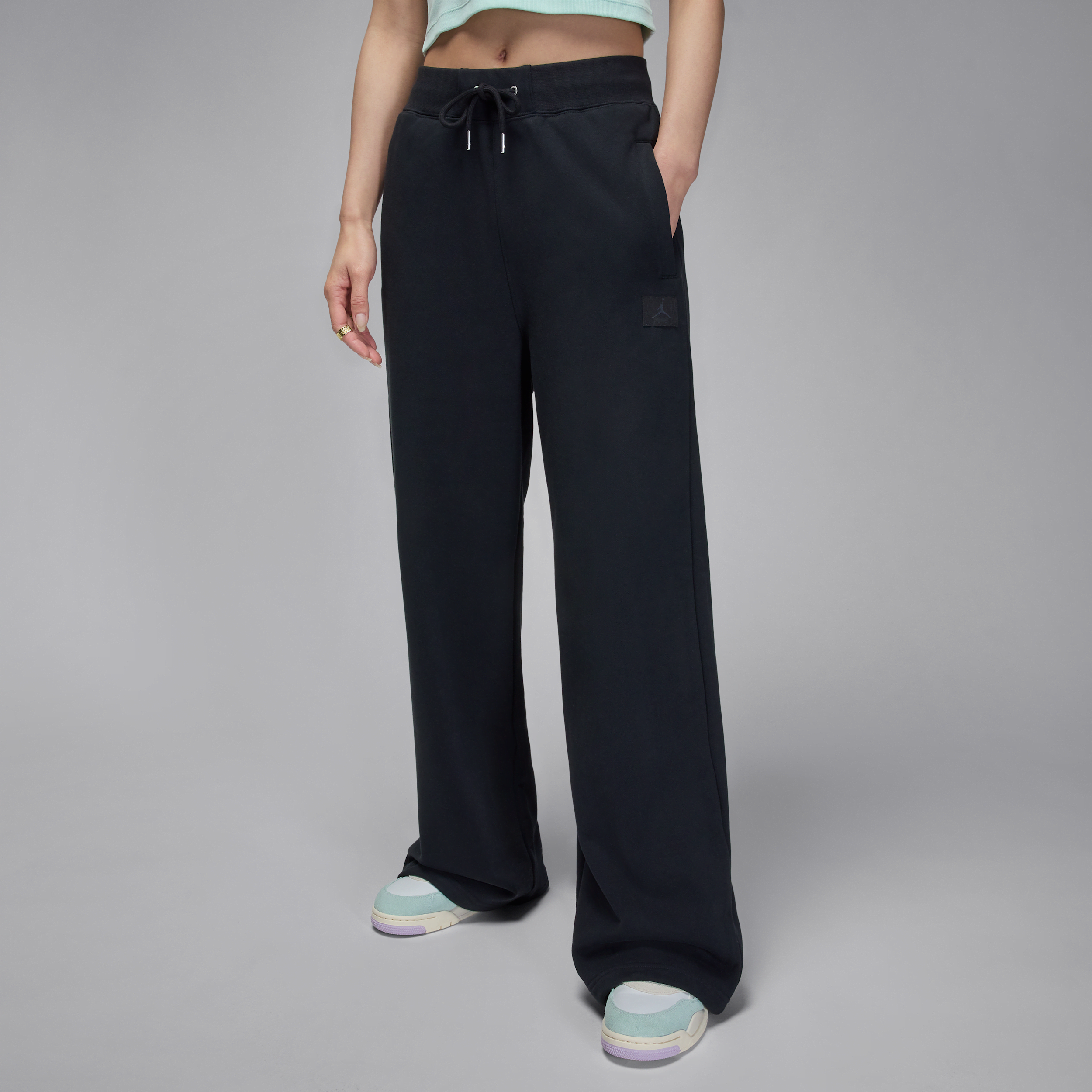 Nike Jordan Flight Fleece Women's French Terry Trousers - Black - Fleece