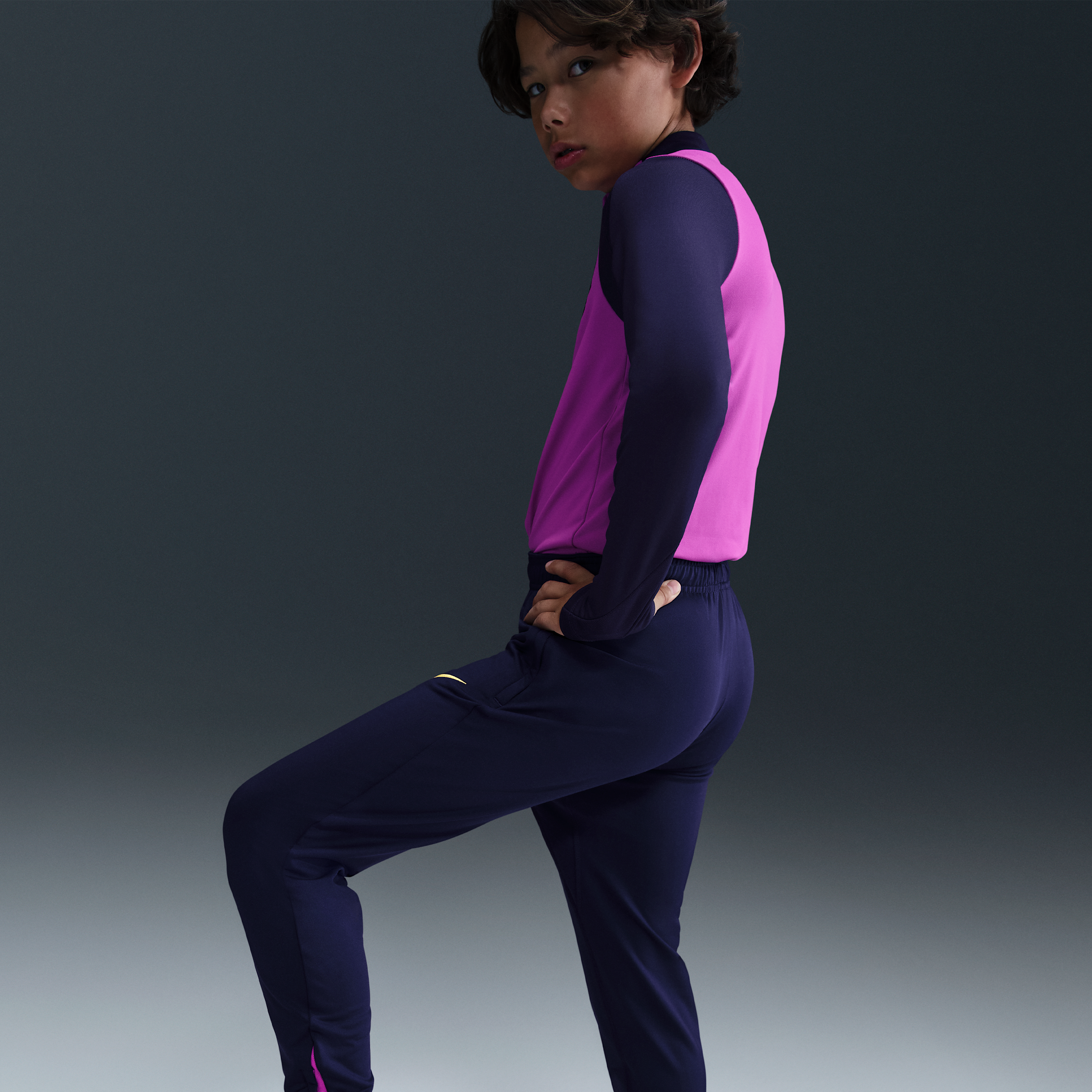 Thumbnail - FC Barcelona Strike Nike Dri-FIT Strick-Fußballhose für ältere Kinder - Lila