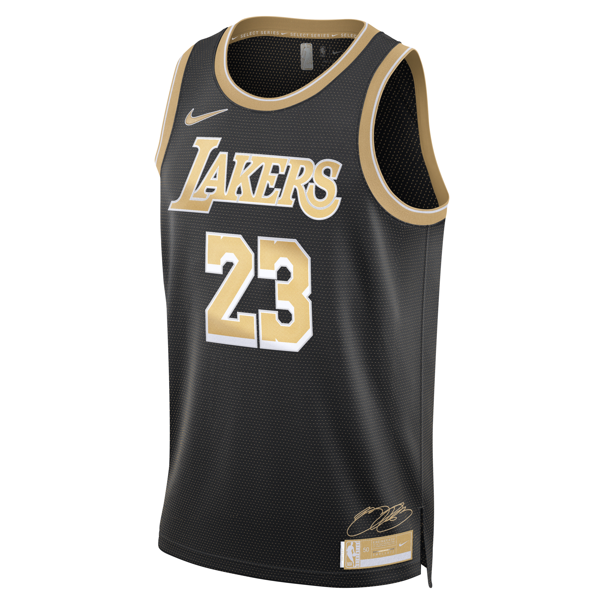 Nike LeBron James Los Angeles Lakers 2024 Select Series Dri-FIT Swingman NBA-jersey voor heren Zwart