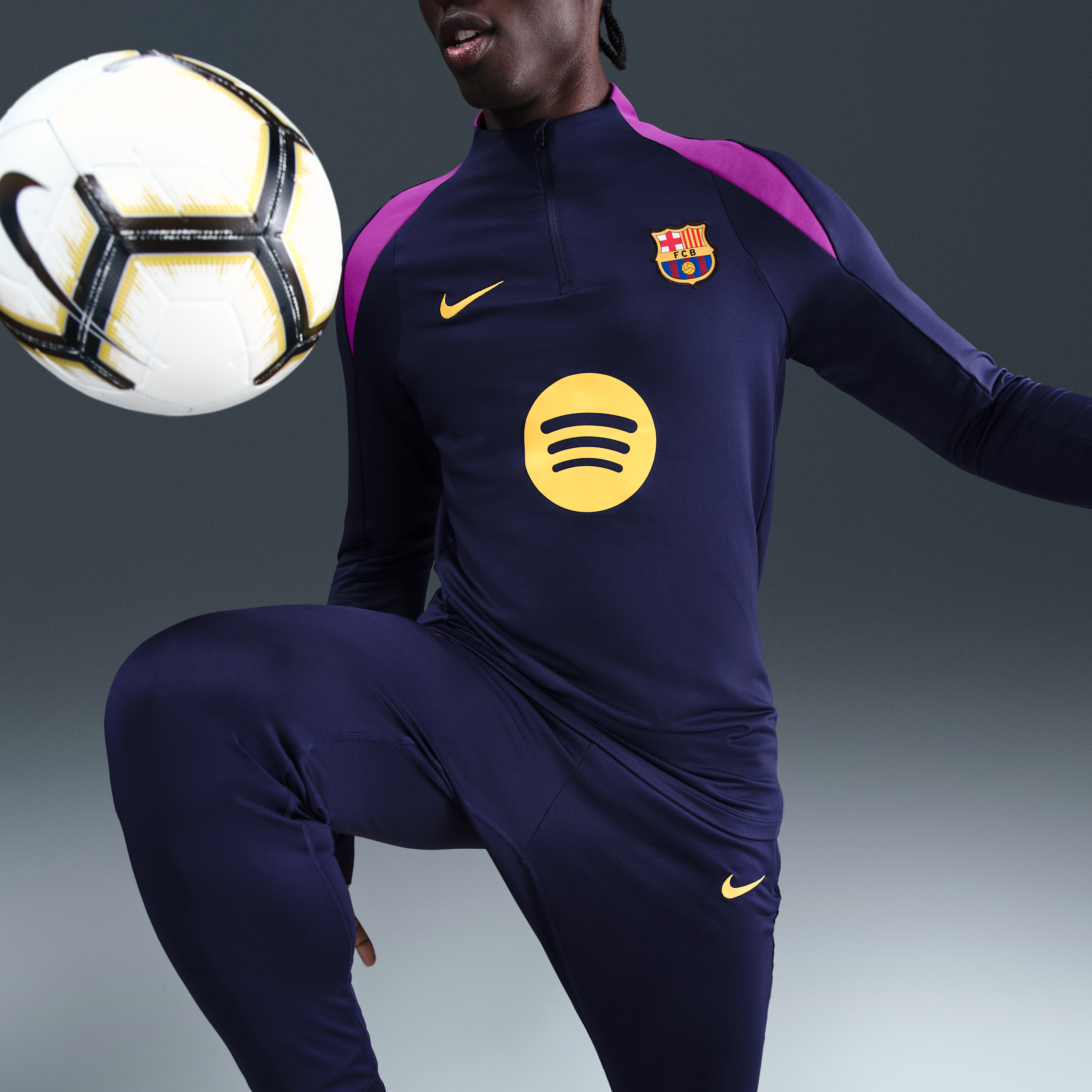 Thumbnail - FC Barcelona Strike Nike Dri-FIT Fußball-Drill-Oberteil für Herren - Lila