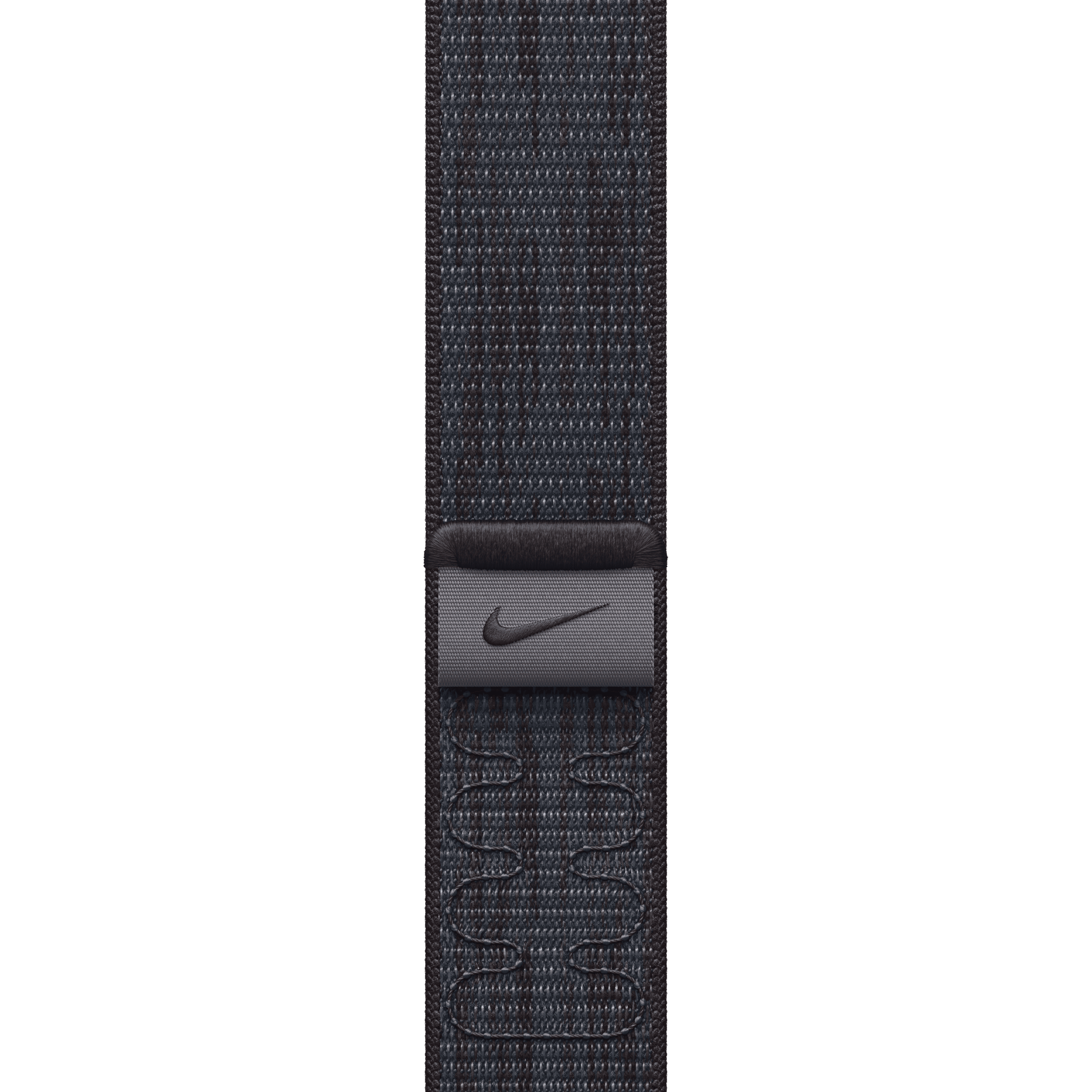 Nike 46mm Black geweven sportbandje van Zwart