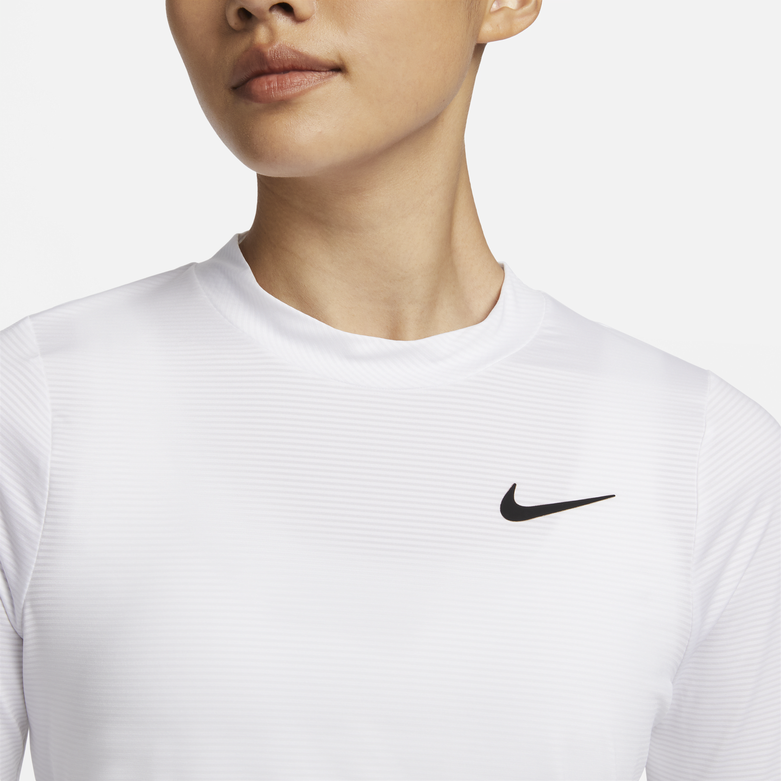 Nike Dri-FIT UV Victory golftop met lange mouwen en print voor dames Wit