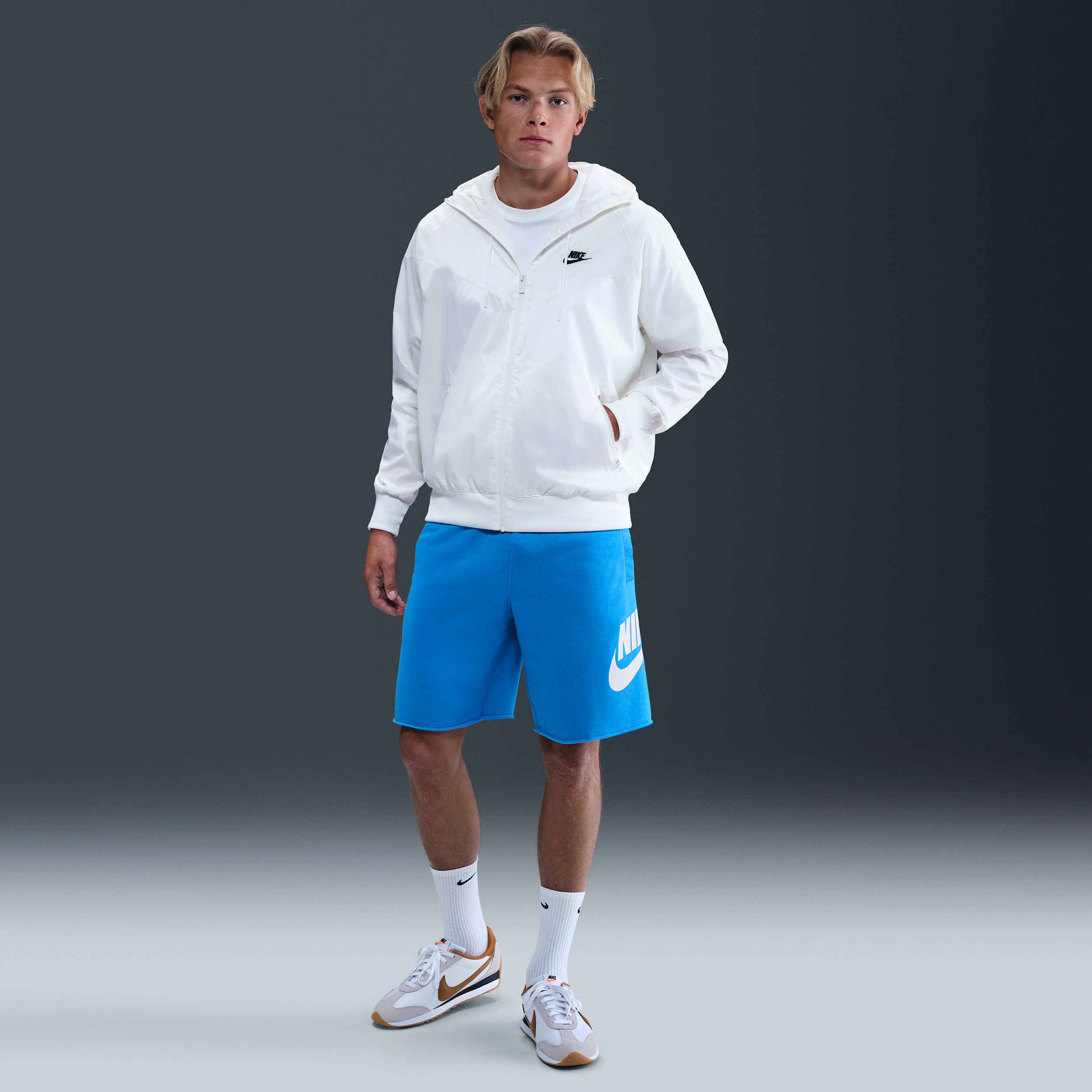 Thumbnail - Nike Club French-Terry-Alumni-Shorts (Herren) - Blau