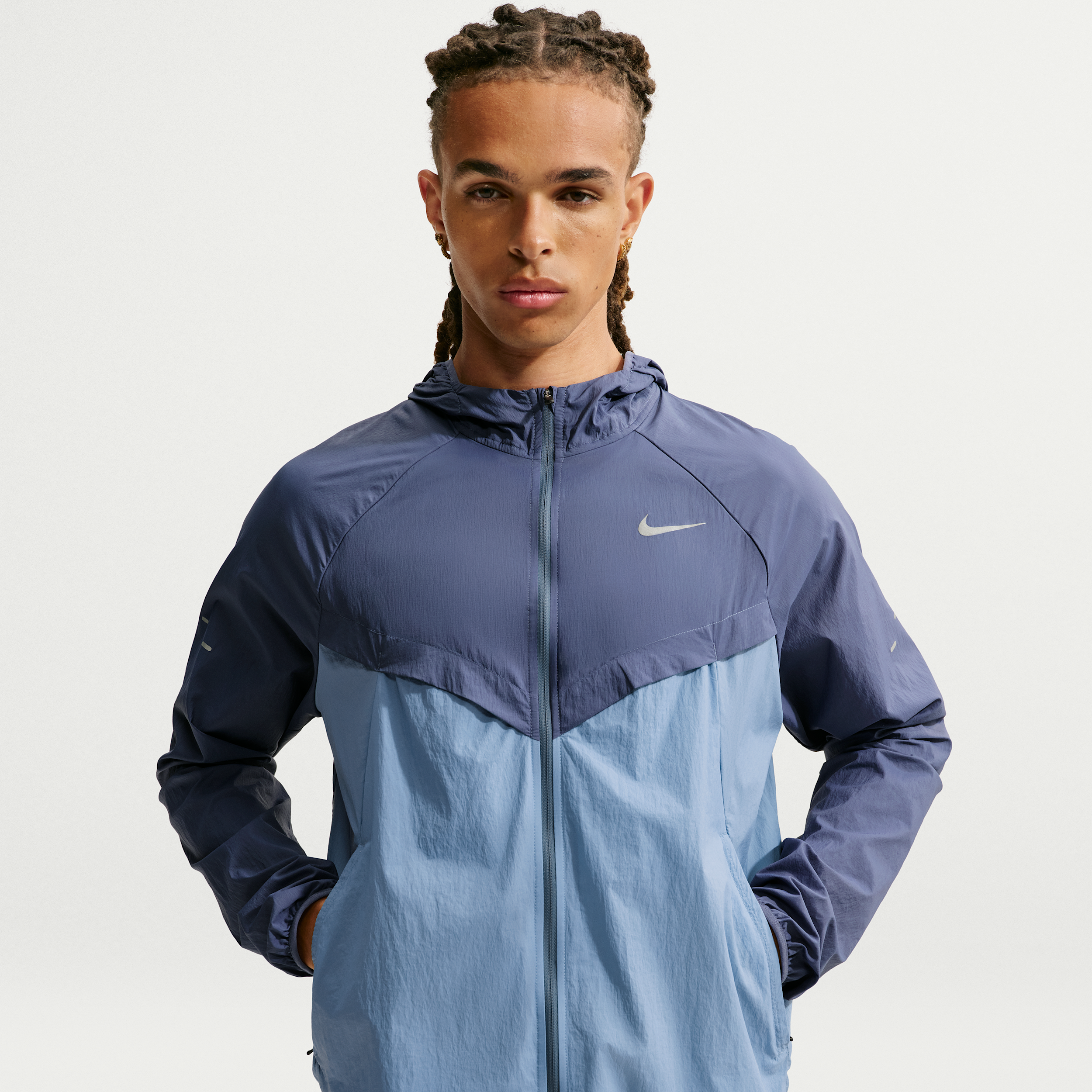 Nike Stride Repel UV-løbejakke til mænd - blå