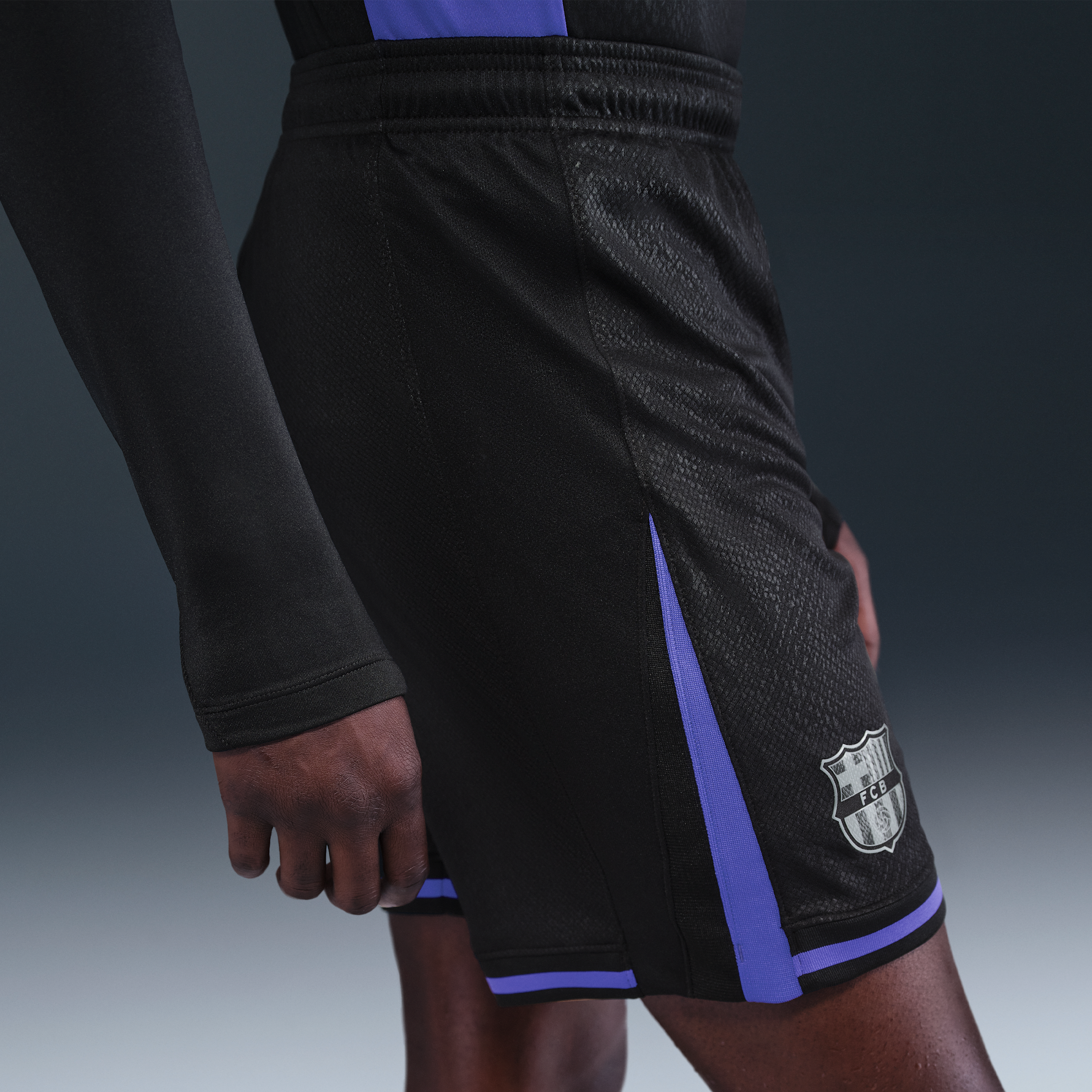 Thumbnail - FC Barcelona 2025/26 Stadium Away Kobe Dri-FIT Replika-Fußballshorts (Herren) - Schwarz