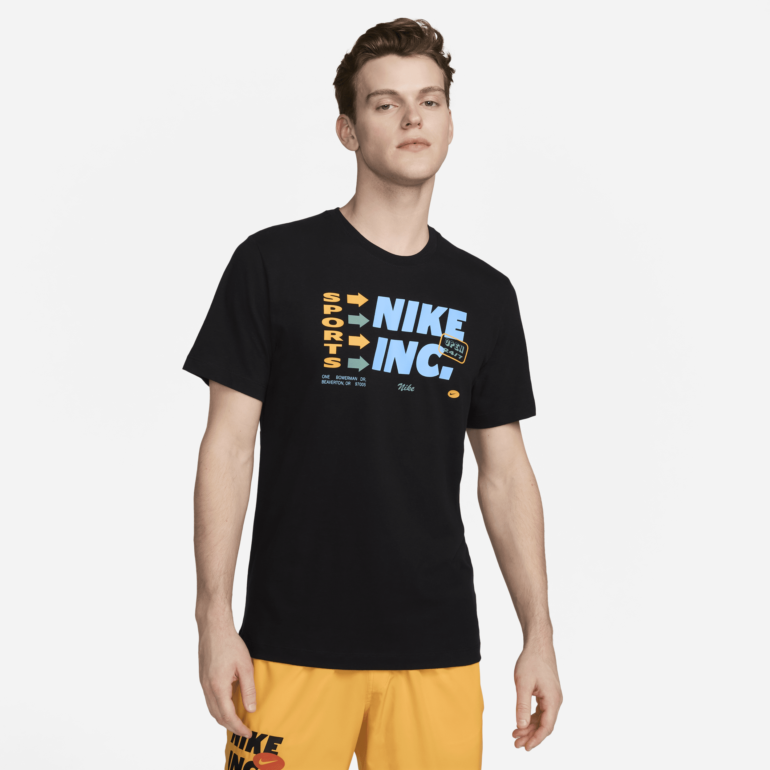 Nike fitnessshirt met Dri-FIT voor heren Zwart