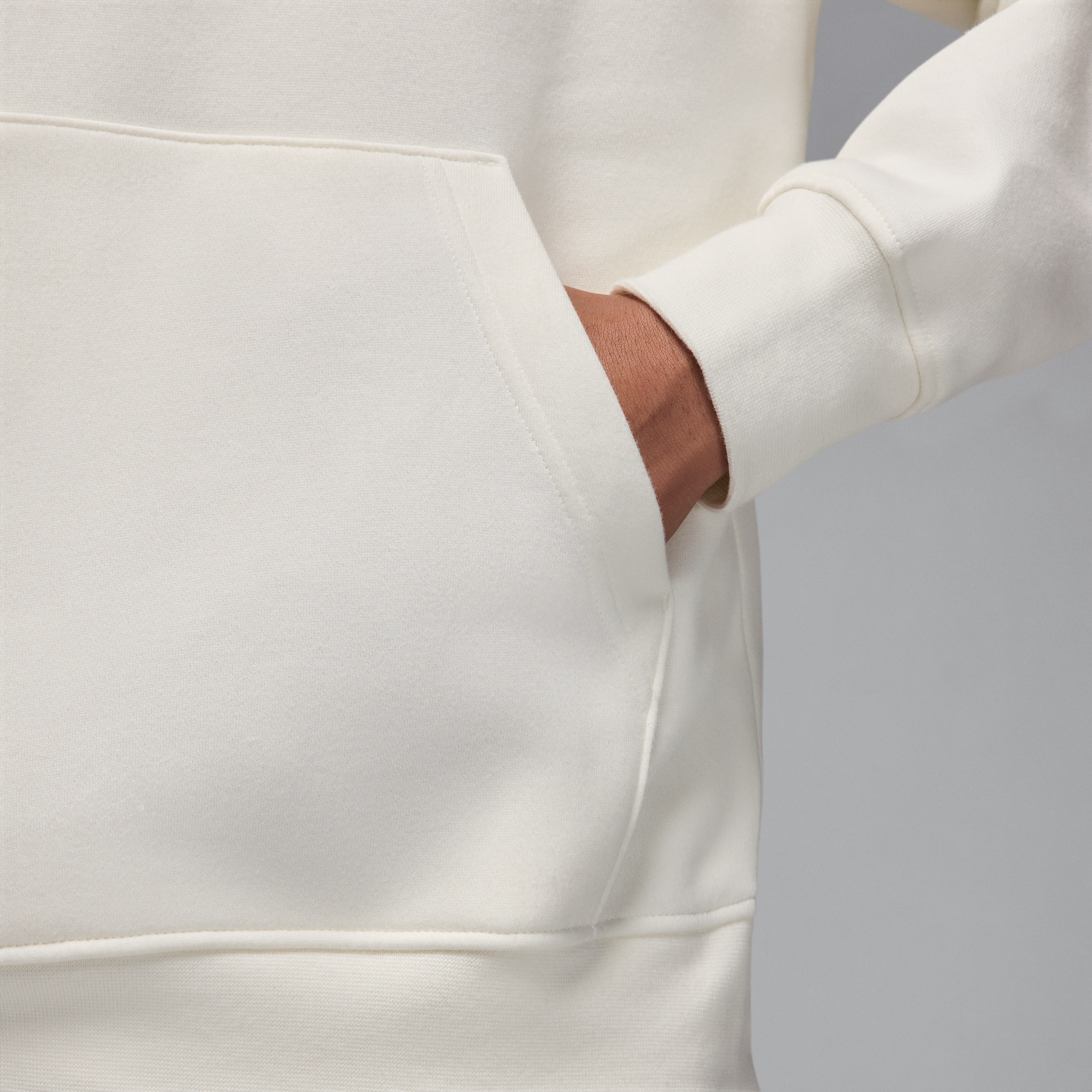 Sweat à capuche en tissu Fleece Jordan Essentials pour Homme - Blanc