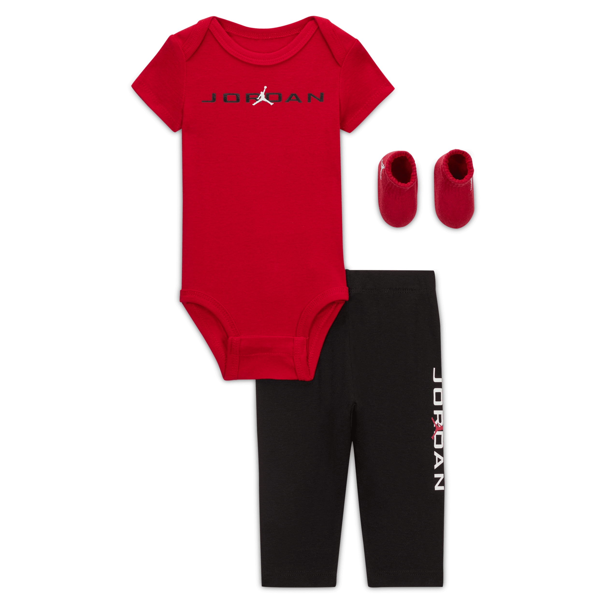 Ensemble 3 pièces Jordan Baseline pour bébé (0-9 mois) - Rouge