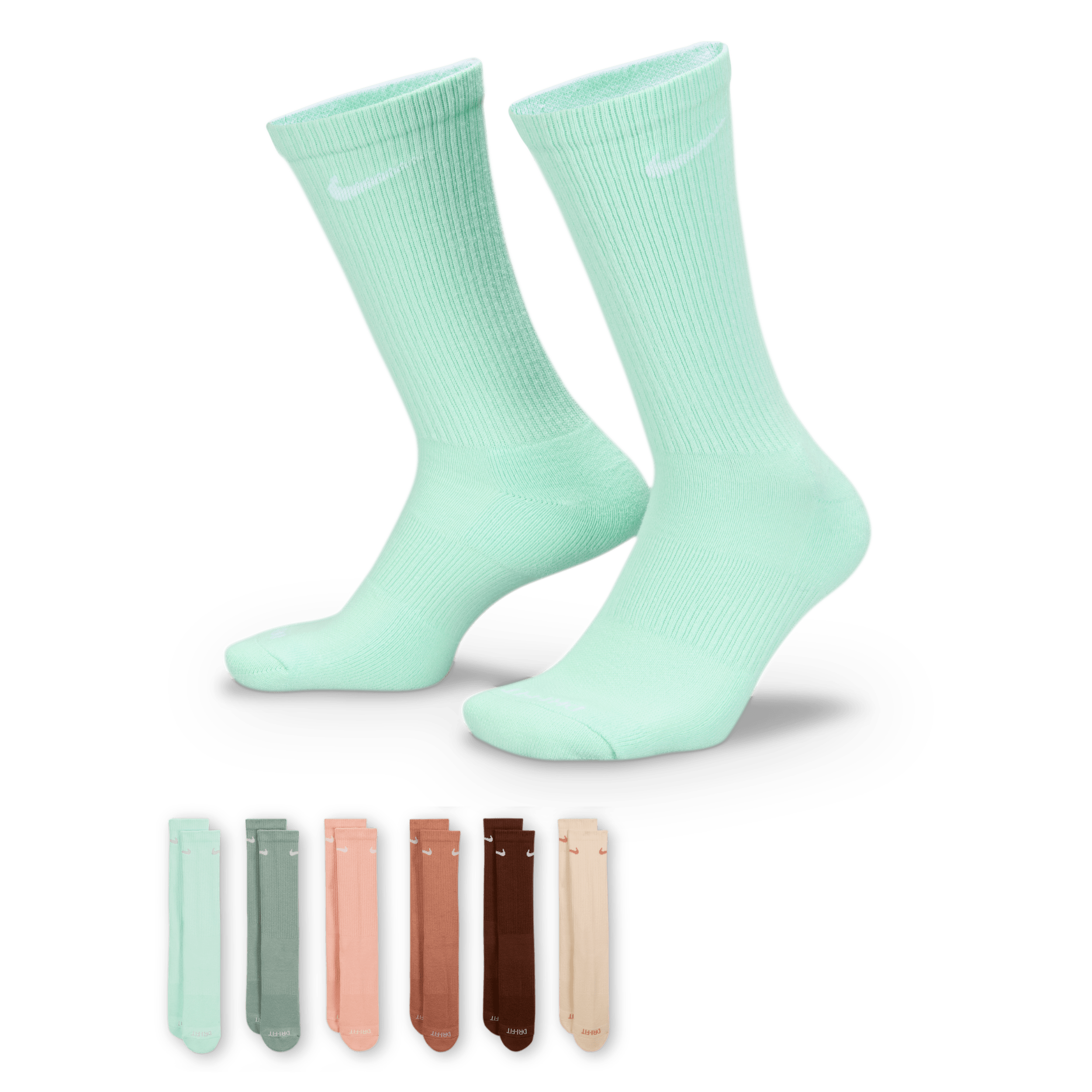 Thumbnail - Nike Everyday Plus Cushioned Crew-Trainingssocken (6 Paar) - Multi-Color