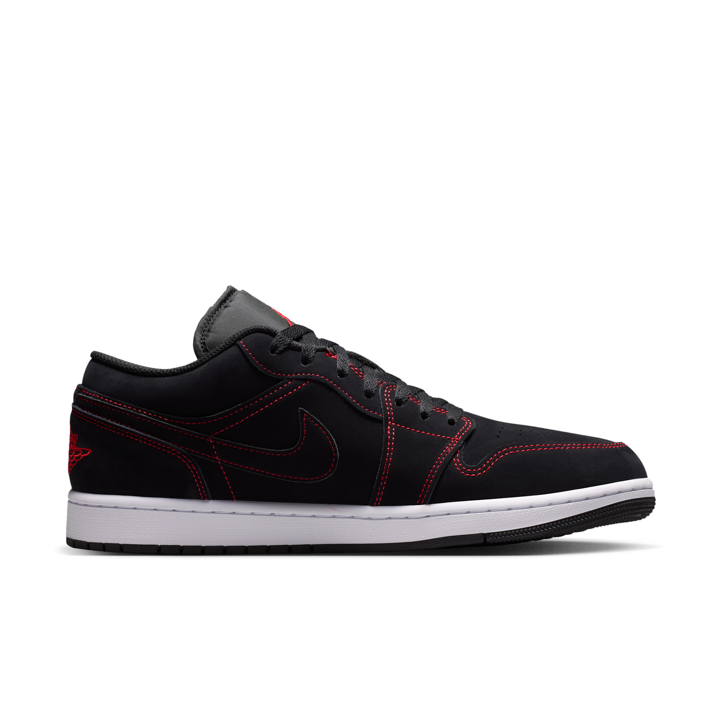 Nike Air Jordan 1 Low Men's Shoes - Black - 553558-076