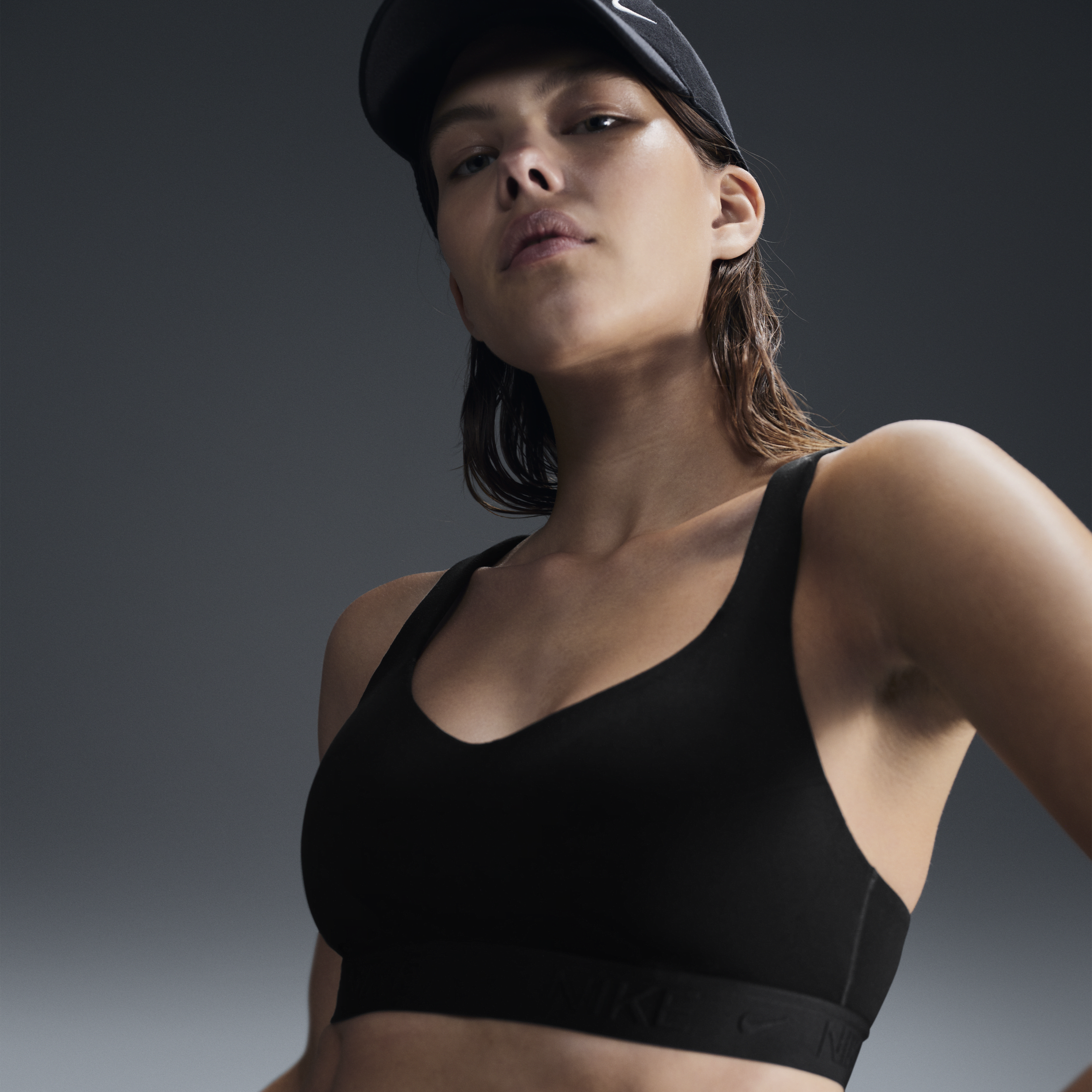 Nike Indy High-Support Women’s Padded Adjustable Sports Bra – Black – Polyester/Elastane