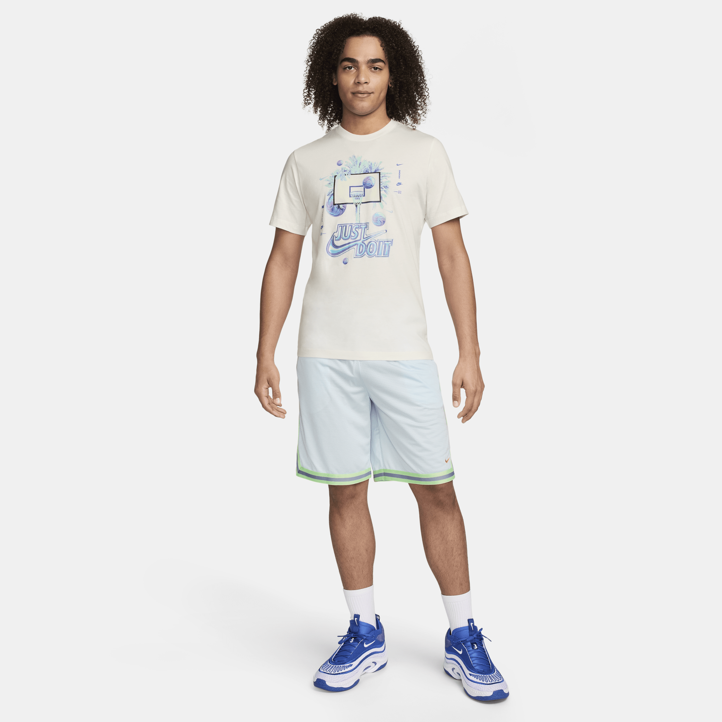 Nike basketbalshirt voor heren Wit