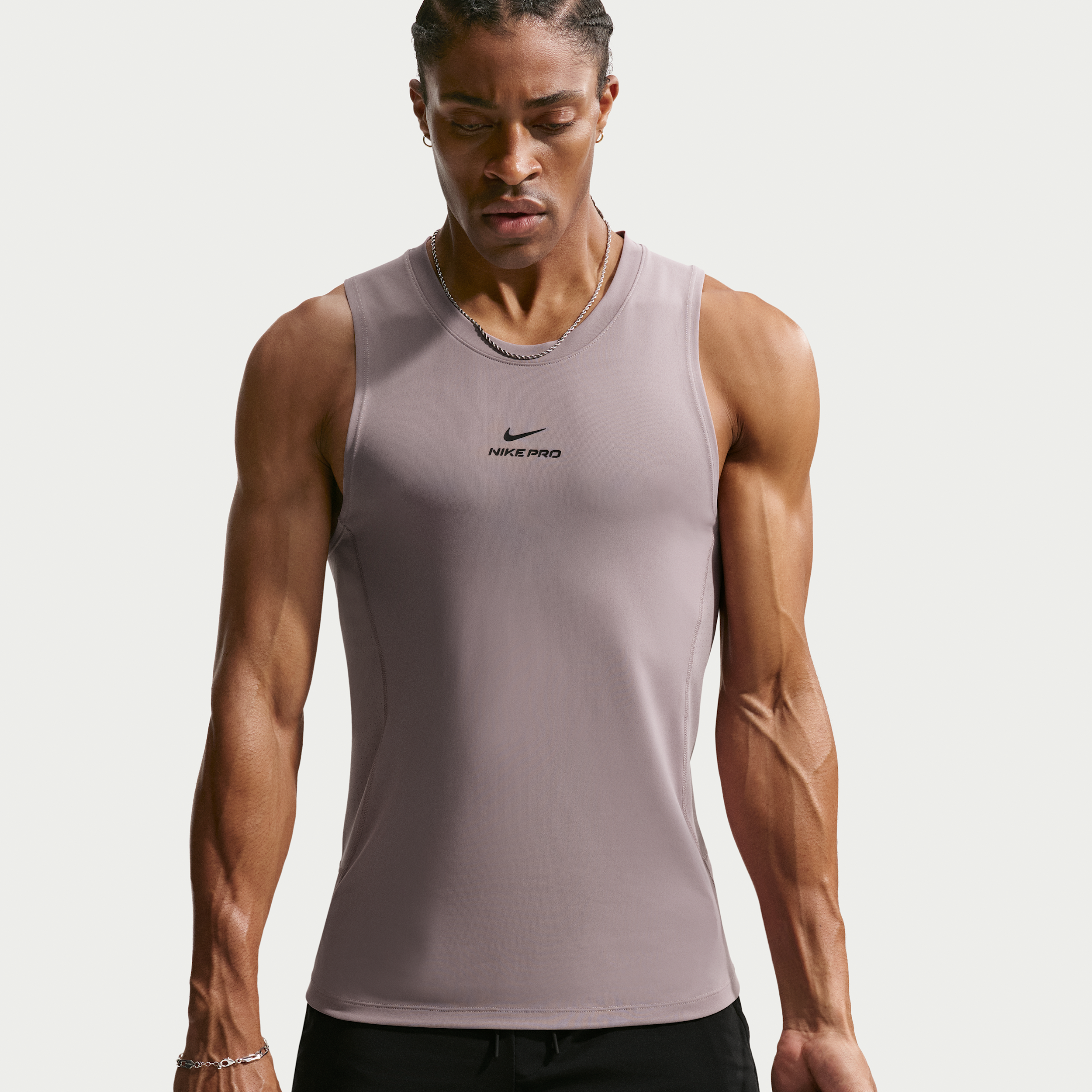 Thumbnail - Nike Pro Dri-FIT Trainings-Tanktop (Herren) - Grau