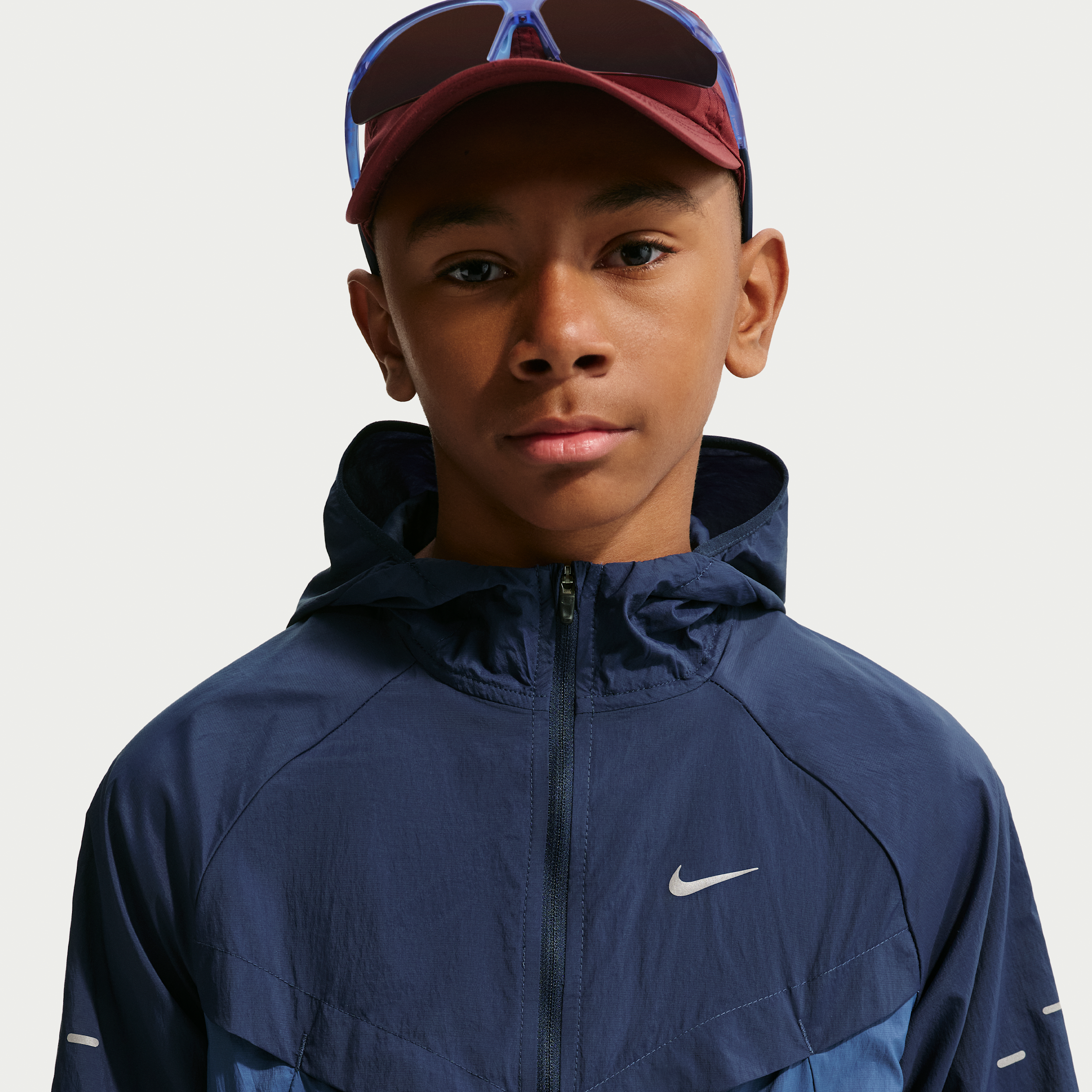 Thumbnail - Nike Stride Repel Trainingsjacke mit UV-Schutz (Kinder) - Blau