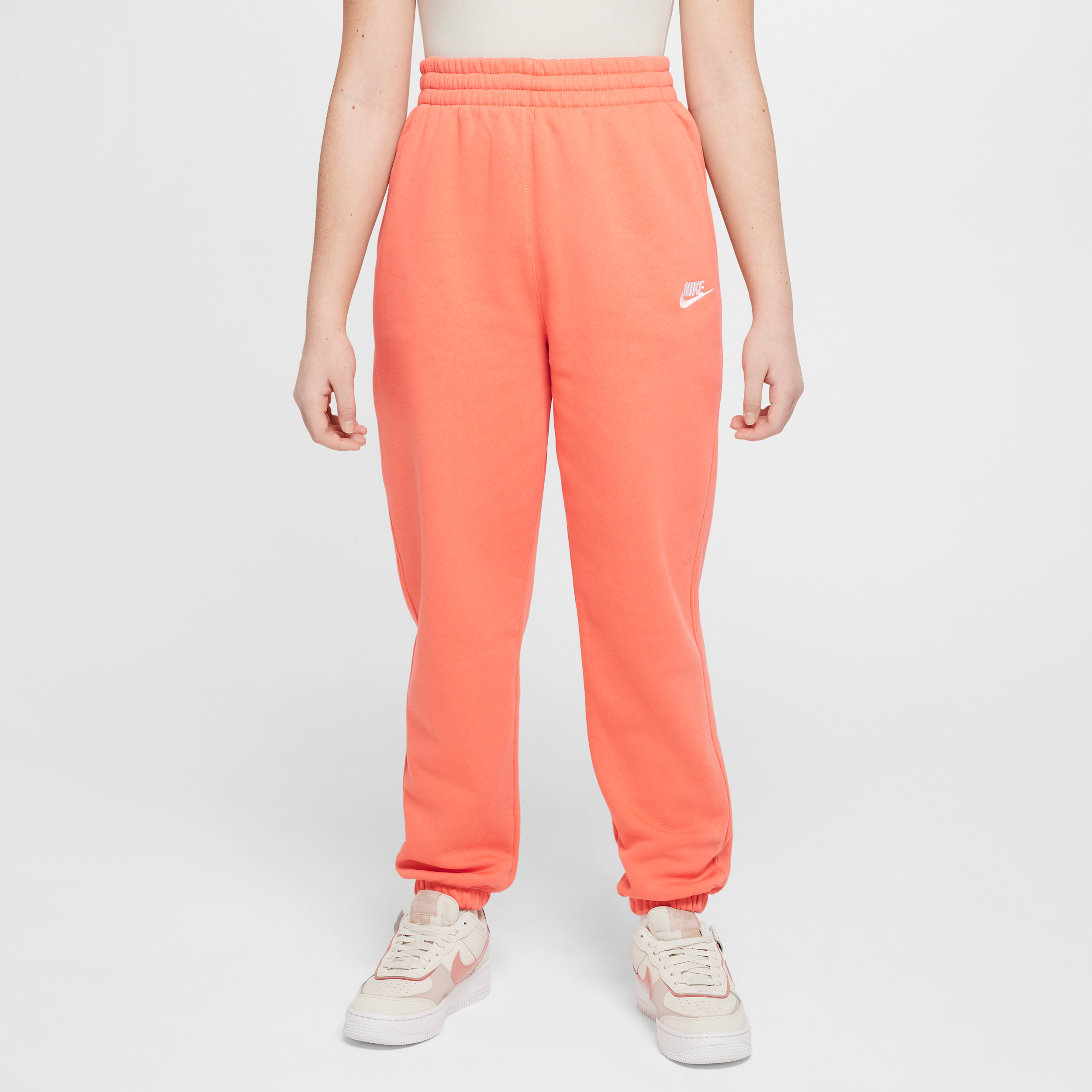 pantalon-ample-nike-sportswear-club-fleece-pour-ado-orange-nike-store-39990563248