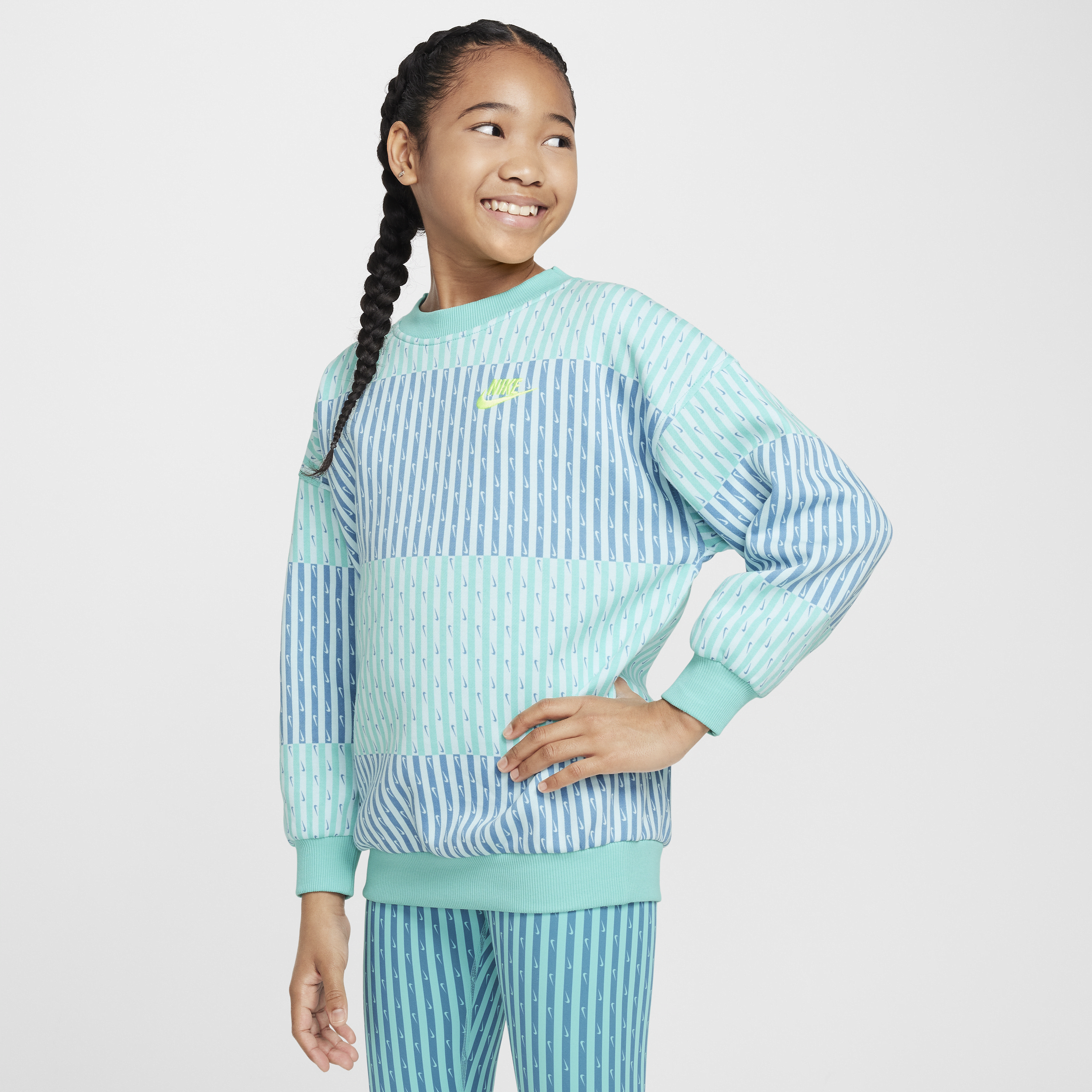 Nike Sportswear Club Fleece oversized sweatshirt voor meisjes - Groen