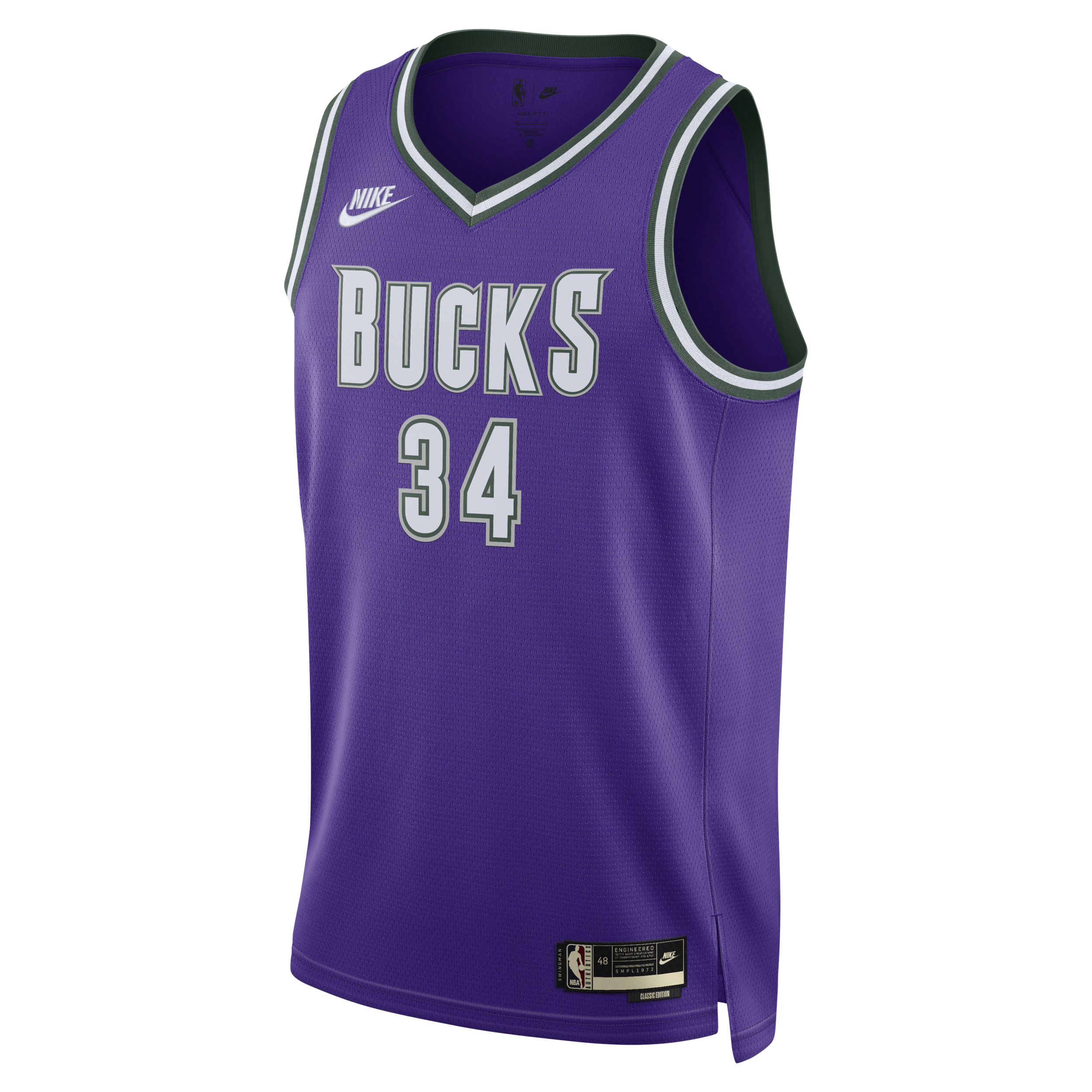 Koszulka Nike Dri-FIT NBA Swingman Milwaukee Bucks - Fiolet