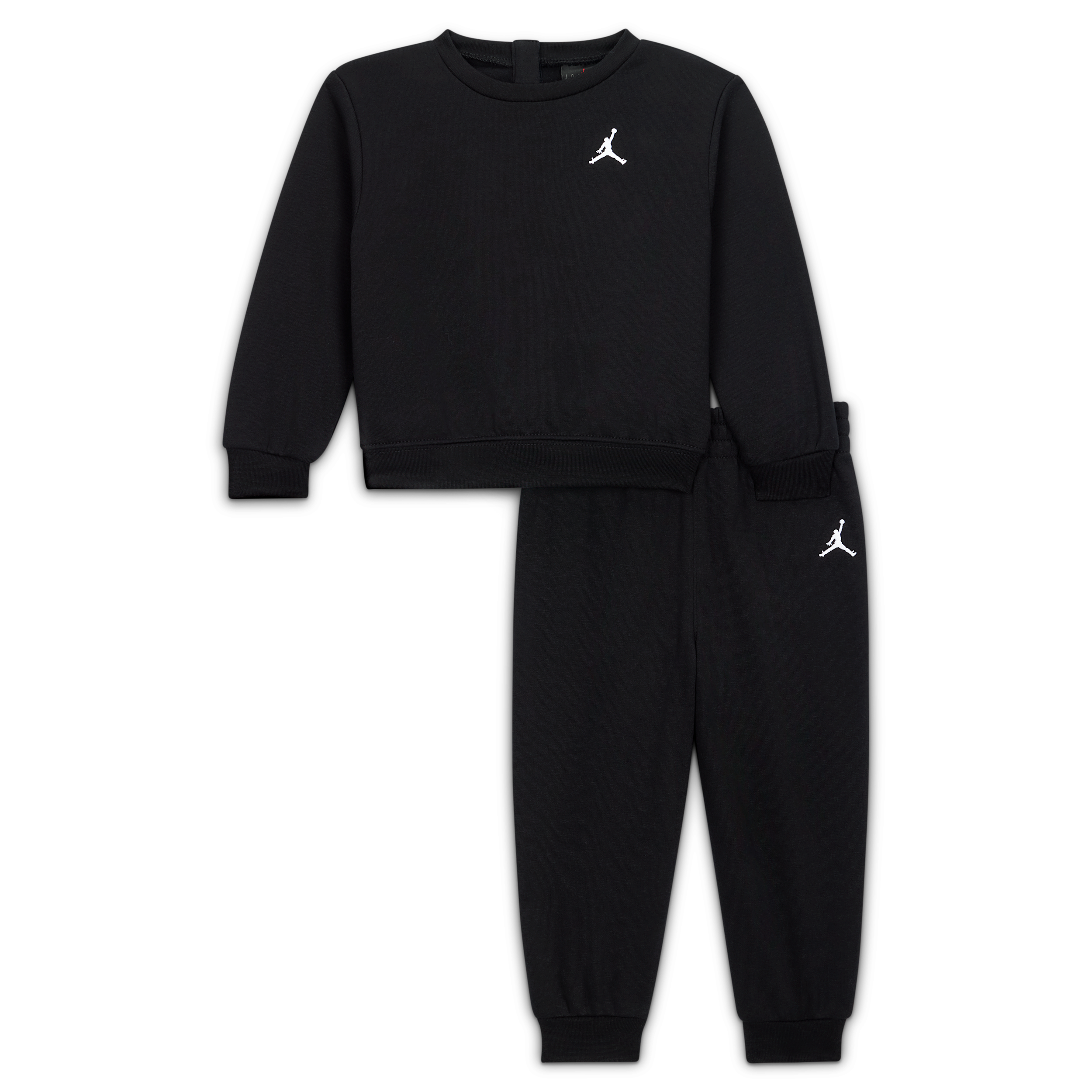 Completo in 2 pezzi con girocollo Jordan Brooklyn Fleece – Bebè (12-24 mesi) - Nero
