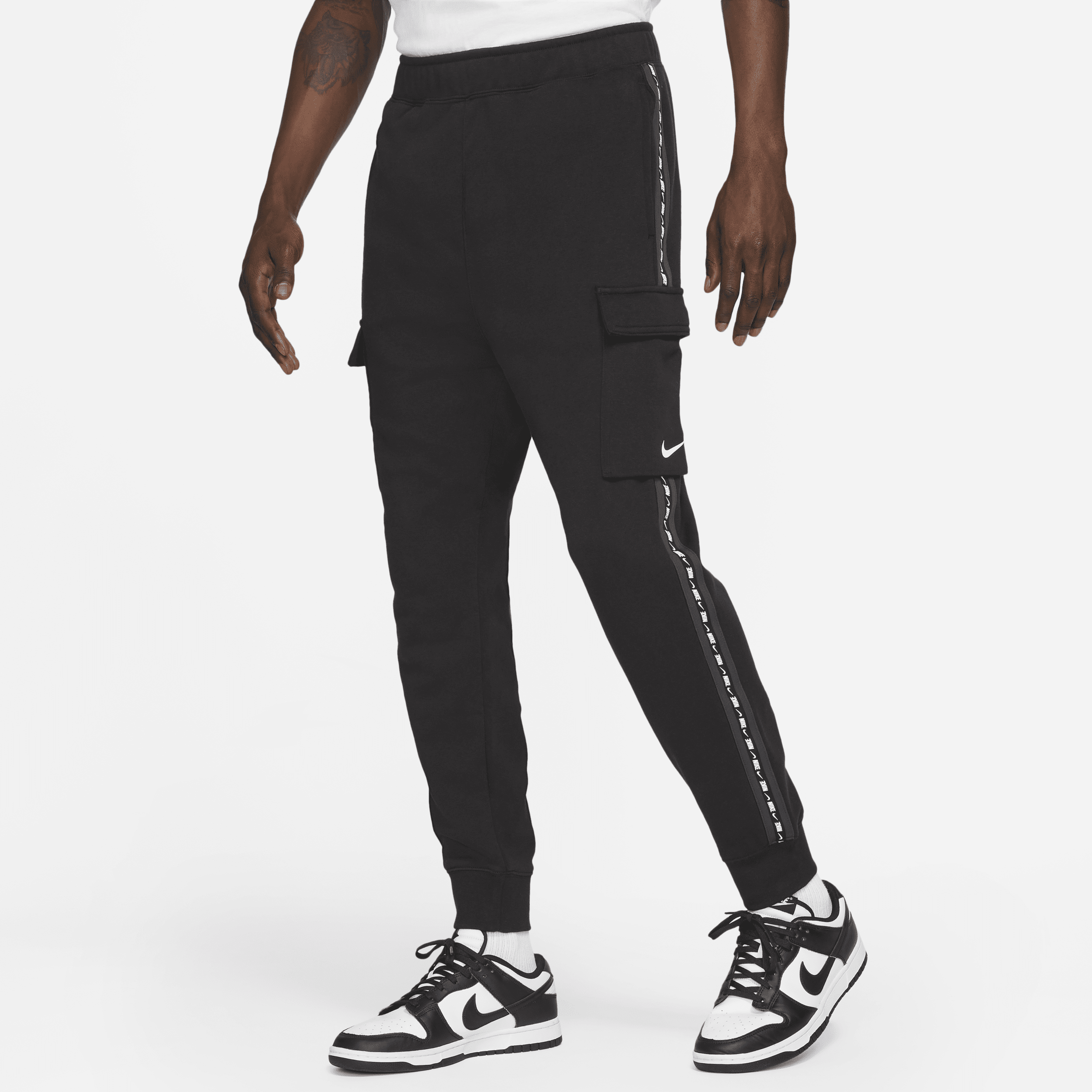 Nike Repeat Fleece Cargo Pants Mens - Black | DM4680-010 | FOOTY.COM