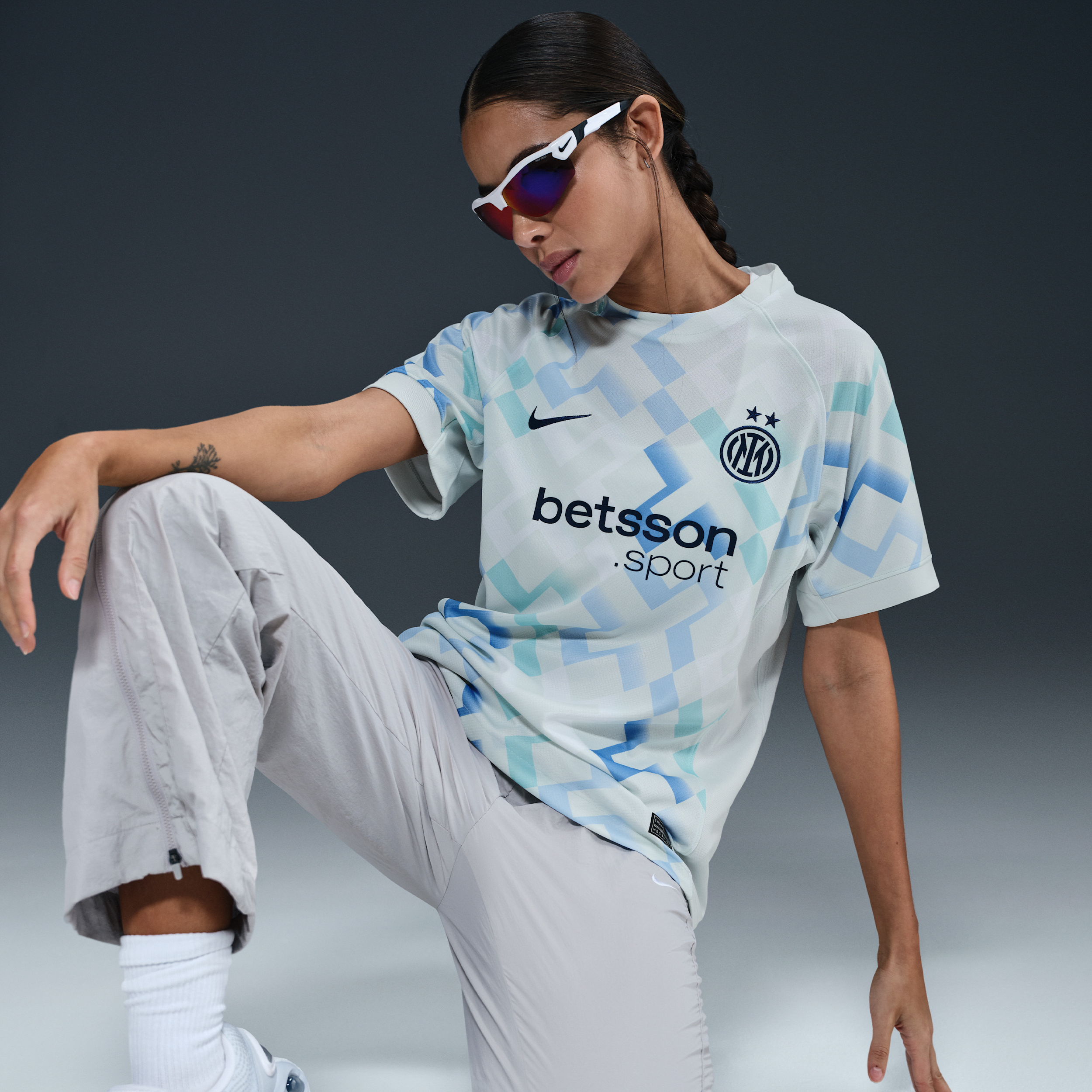 Thumbnail - Inter Mailand 2025/26 Stadium Away Nike Dri-FIT Replika Fußballtrikot (Damen) - Blau