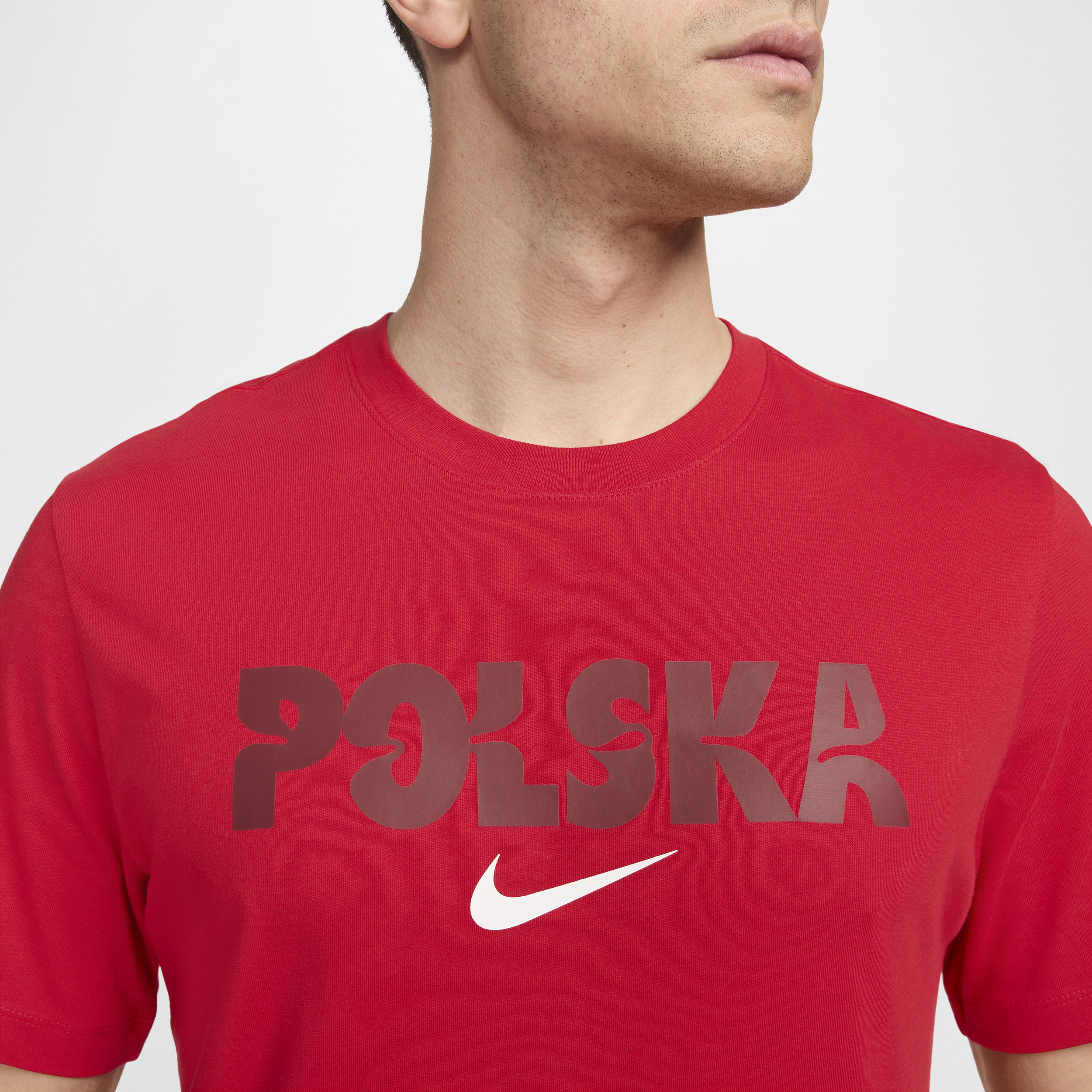 T-shirt Nike Football Pologne Crest pour homme - Rouge