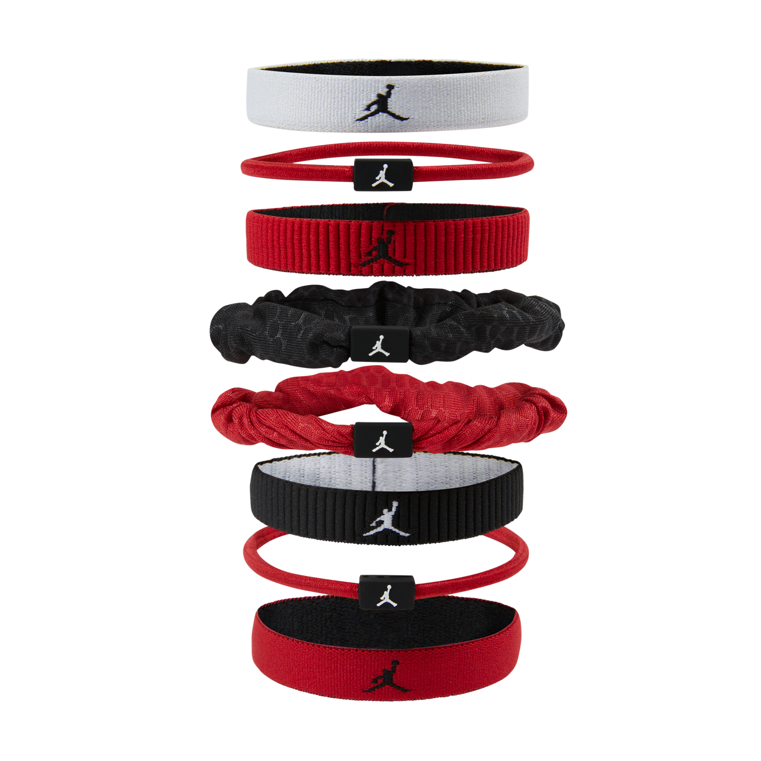 Jordan Sport verschillende haarelastiekjes (8 stuks) Wit