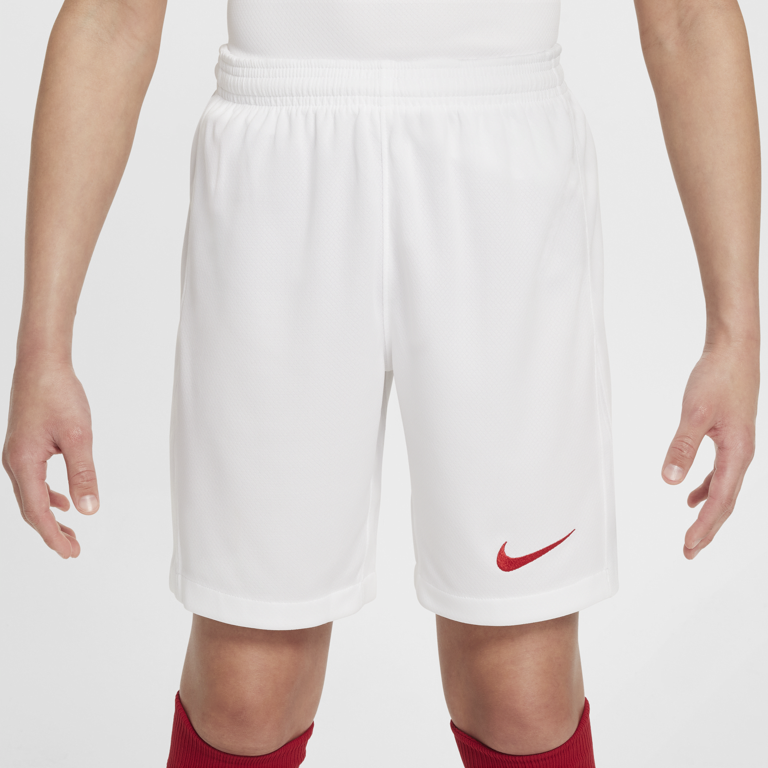Nike Turkije 2024 25 Stadium Thuis Uit replica voetbalshorts met Dri-FIT voor kids Wit