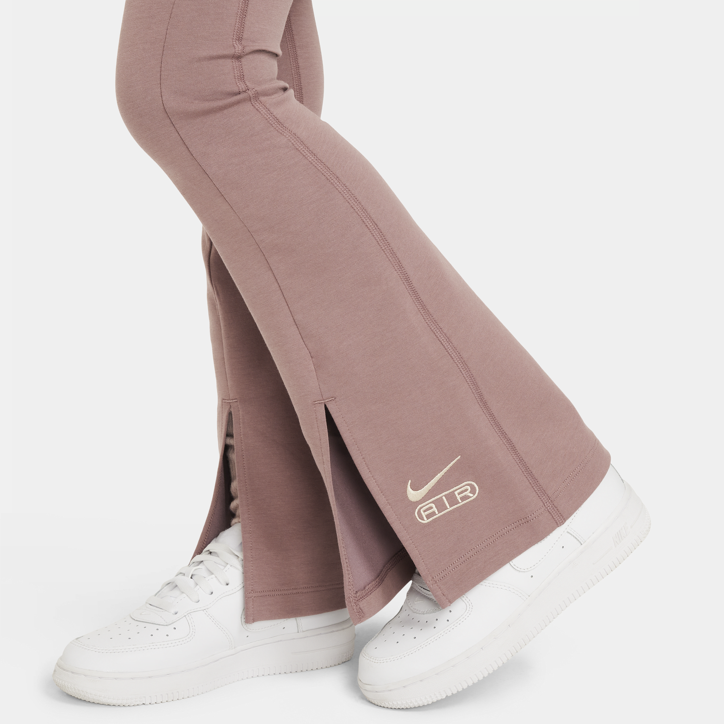 Nike Air legging met hoge taille en wijd uitlopende pijpen voor meisjes Paars