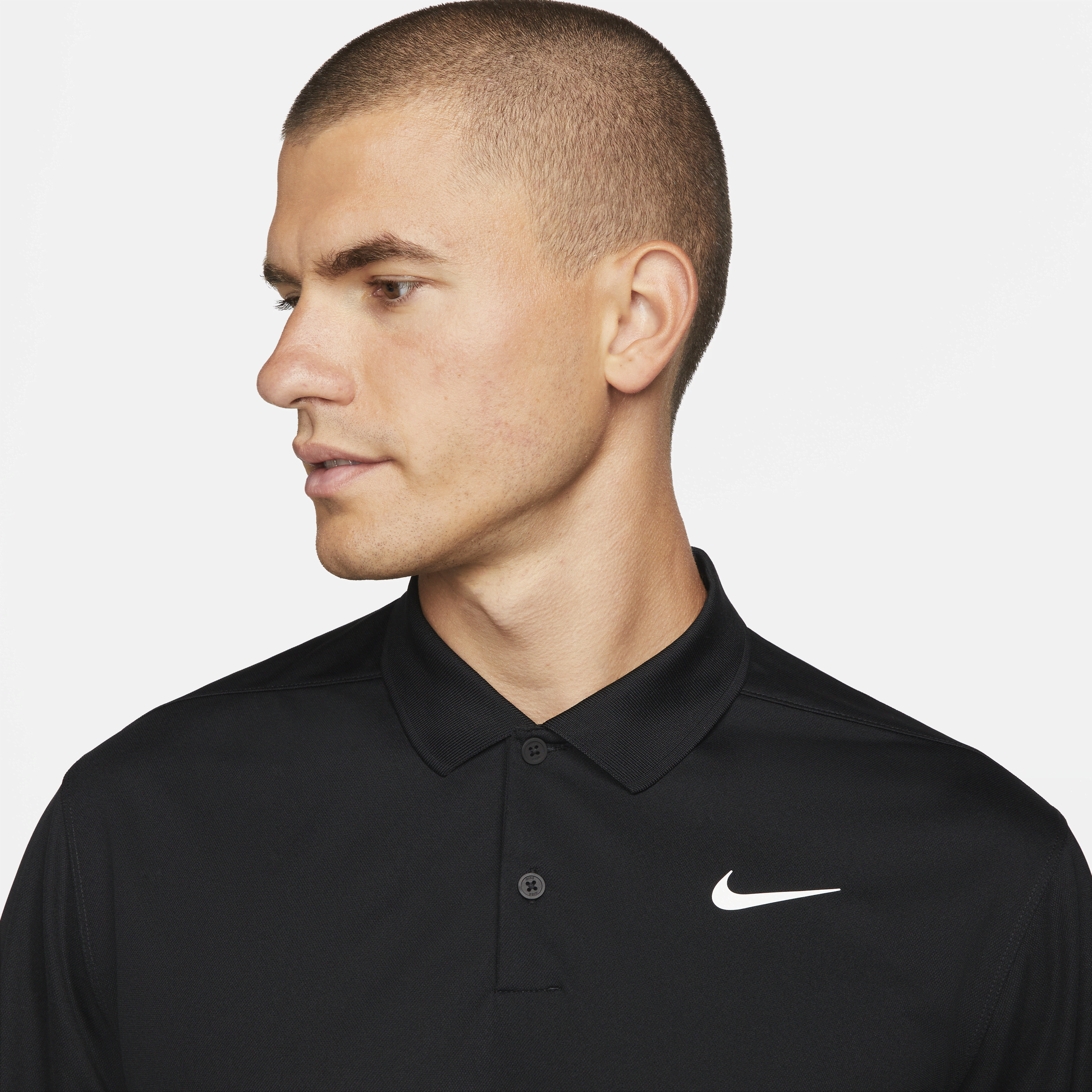 Polo de golf à manches longues Nike Dri-FIT Victory pour Homme - Noir