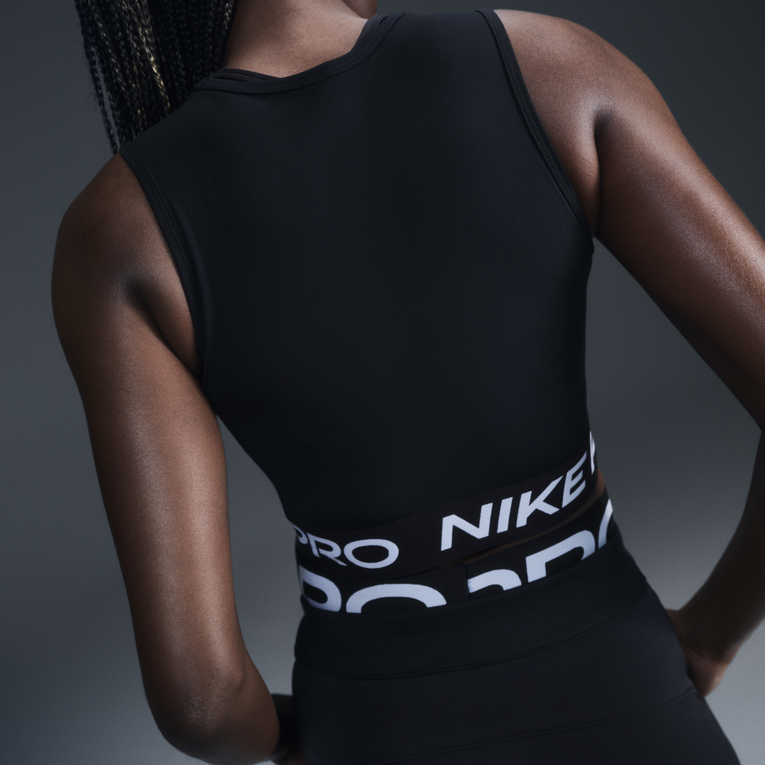 Débardeur court Nike Pro Dri-FIT pour femme - Noir