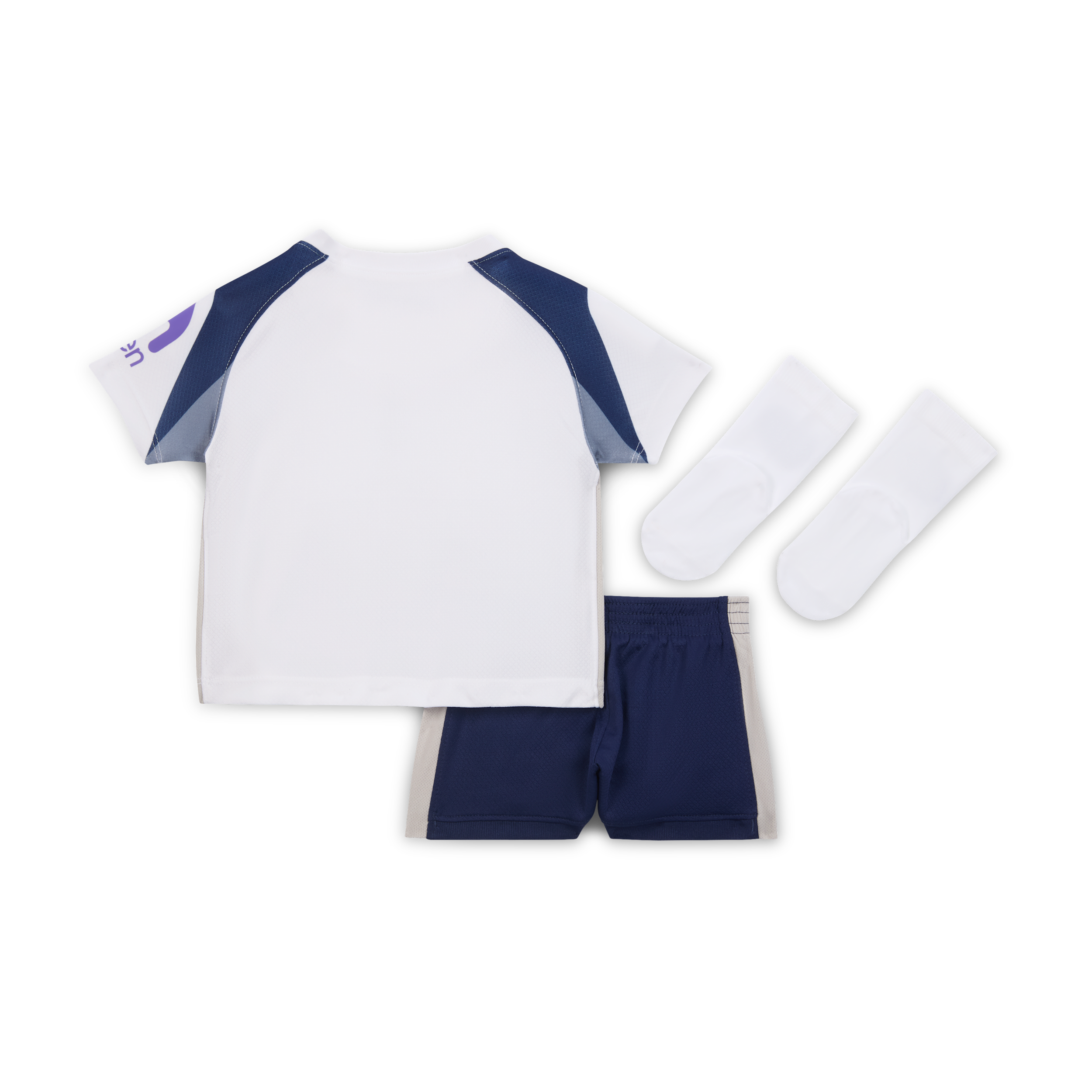Thumbnail - Tottenham Hotspur 2025/26 Stadium Home dreiteiliges Nike Replika-Fußballtrikot-Set (Babys und Kleinkinder) - Weiß