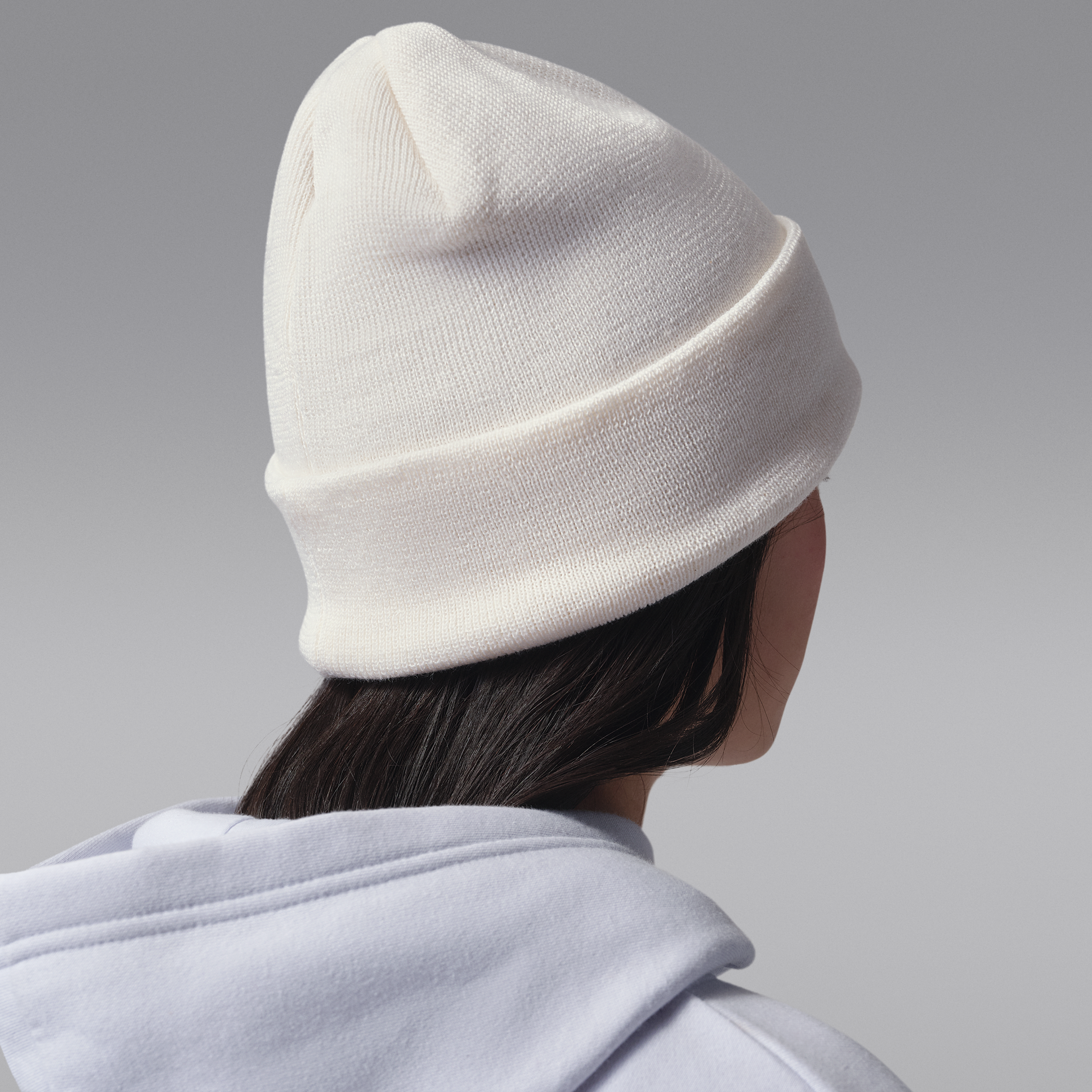 Thumbnail - Jordan Beanie mit Bündchen - Weiß