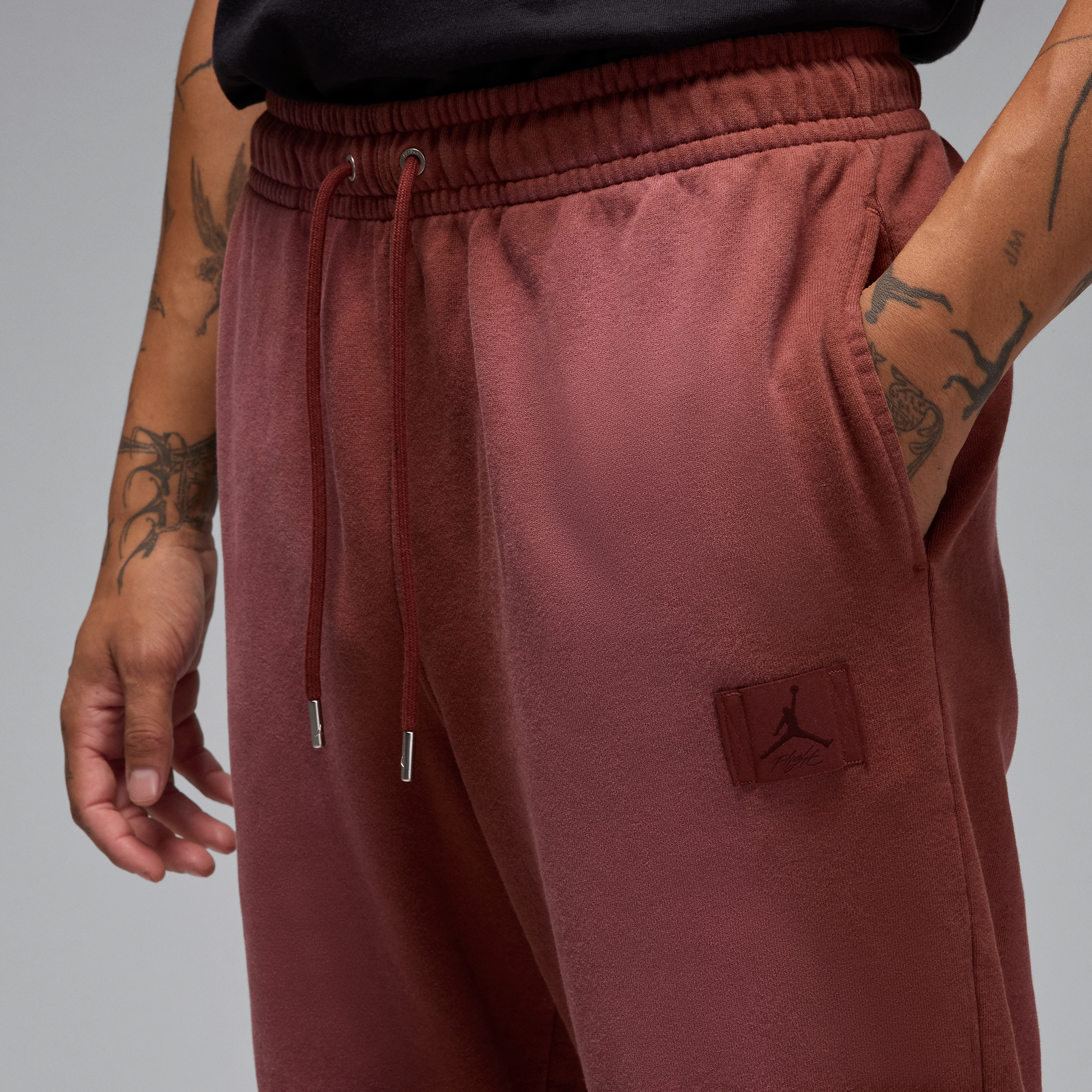 Pantalon en tissu Fleece Jordan Flight pour homme - Marron