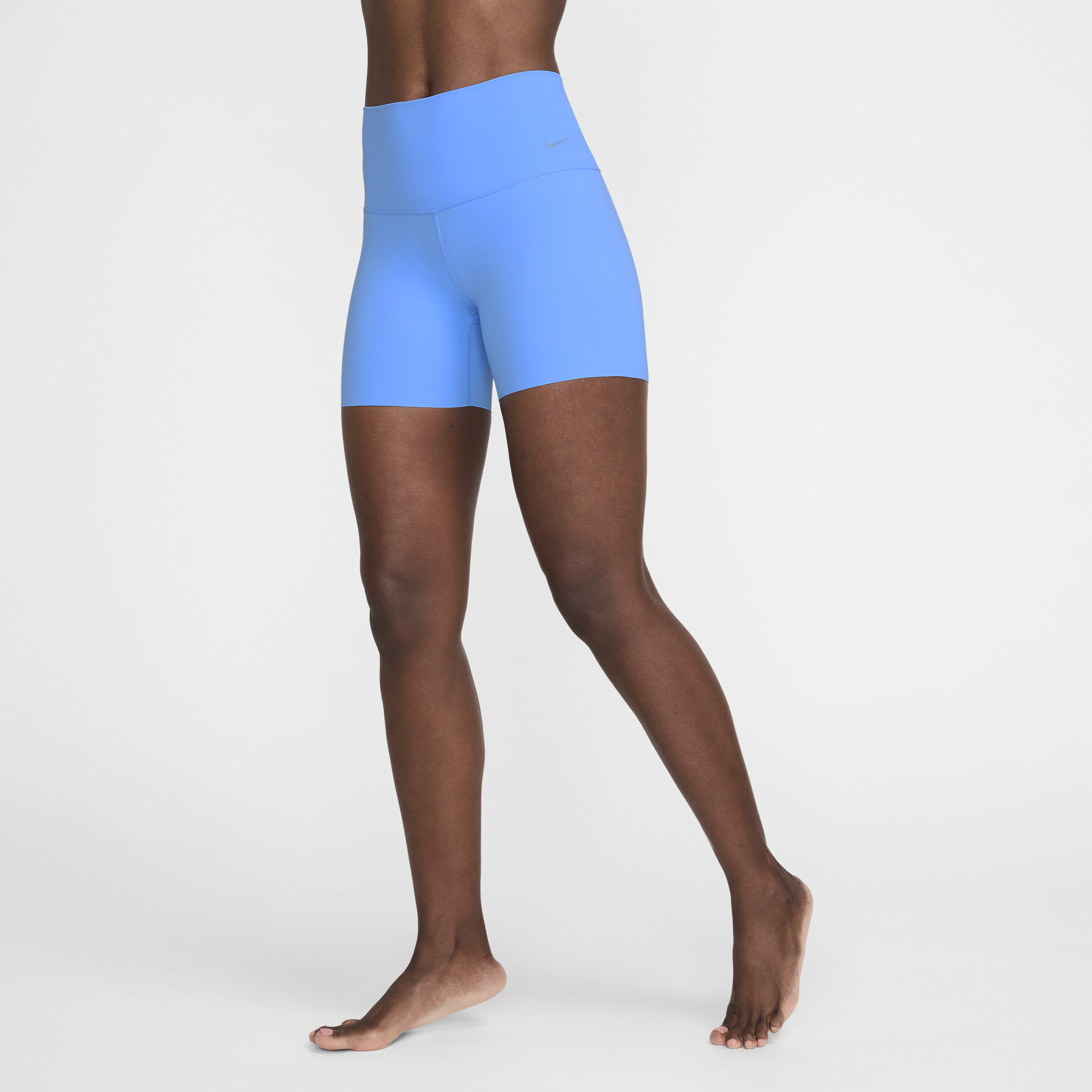 Nike Zenvy bikeshorts met iets ondersteunende hoge taille voor dames (13 cm) Blauw