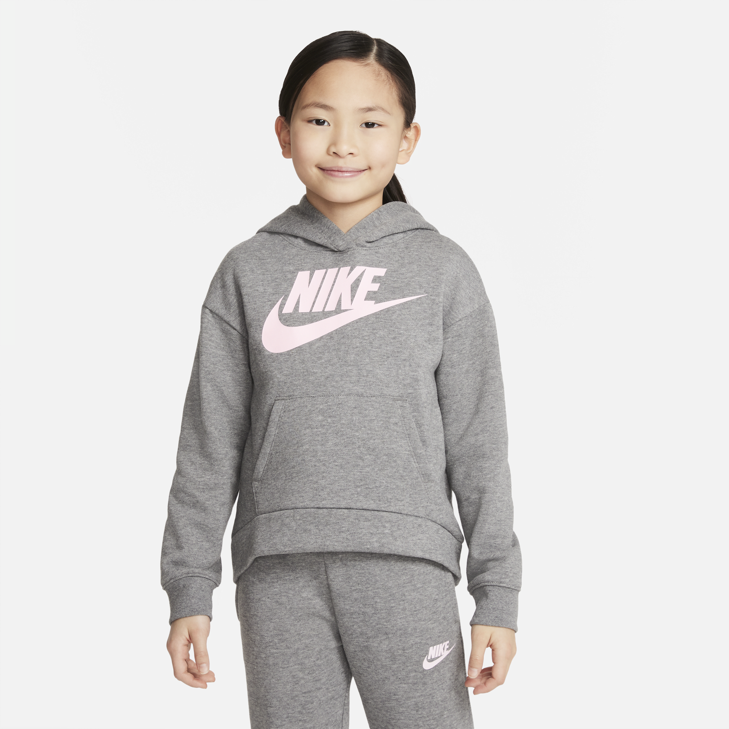 Nike Club Fleece Hoodie voor kleuters - Grijs