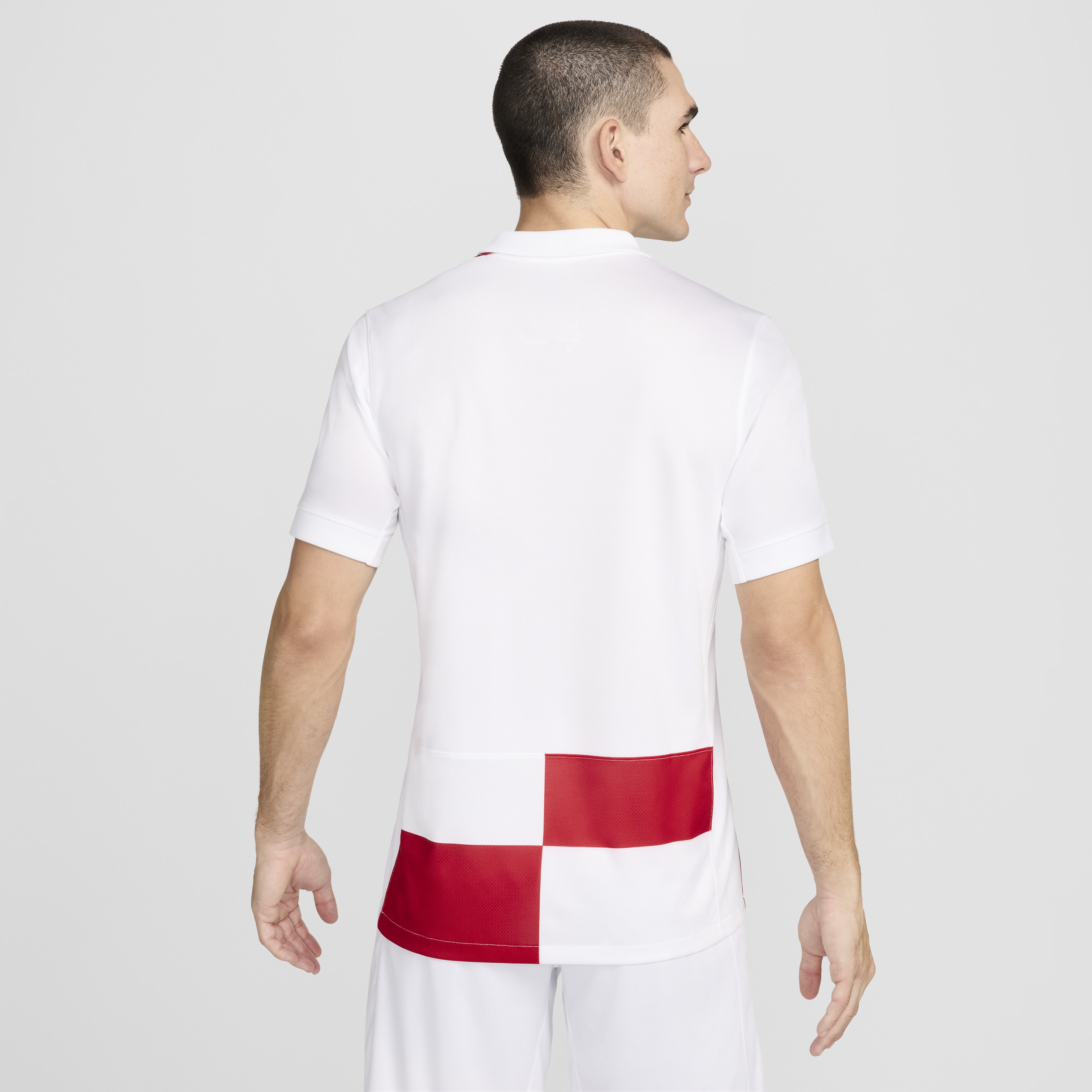 Nike Kroatië 2024 25 Stadium Thuis Dri-FIT replica voetbalshirt voor heren Wit