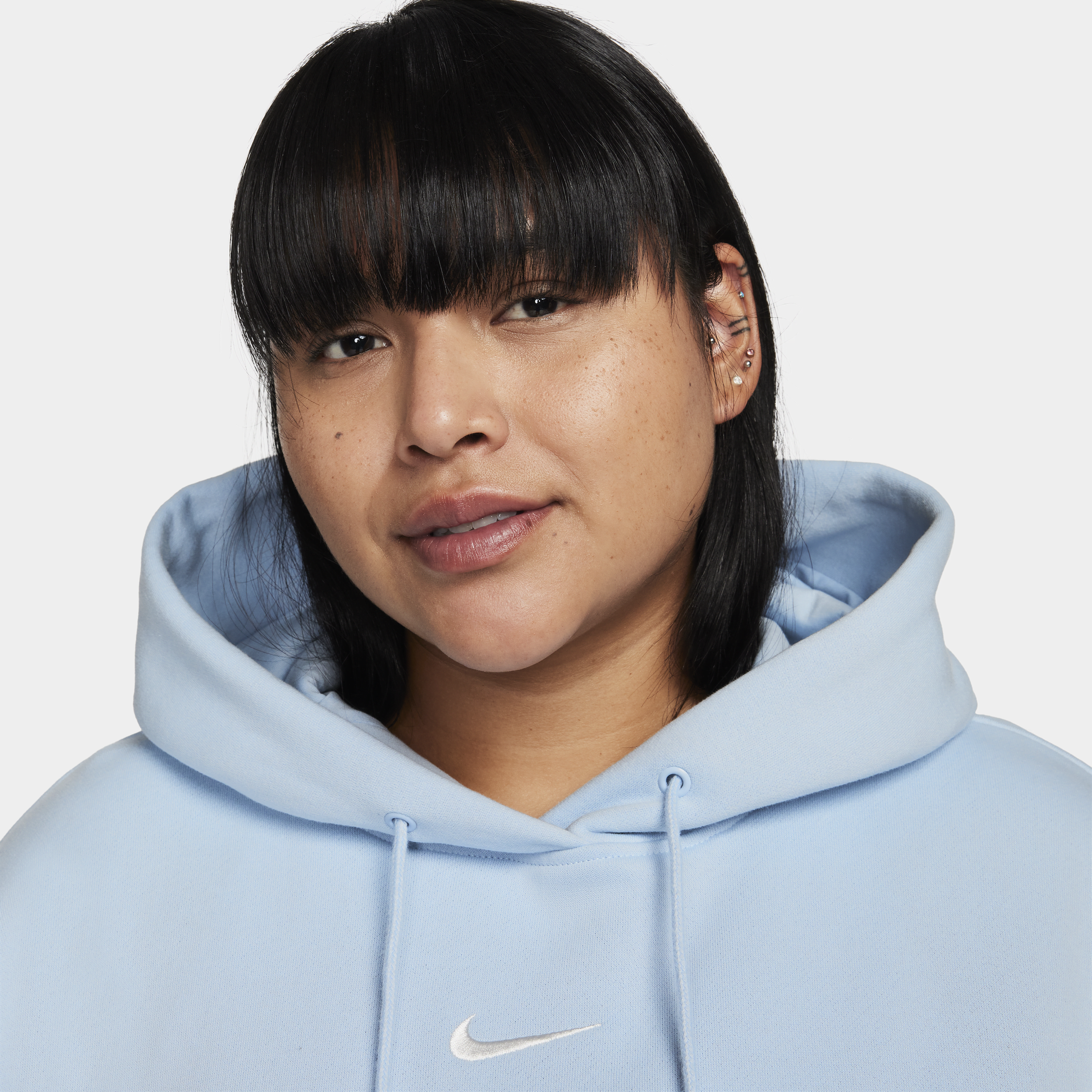 Nike Sportswear Phoenix Fleece oversized hoodie voor dames (Plus Size) Blauw