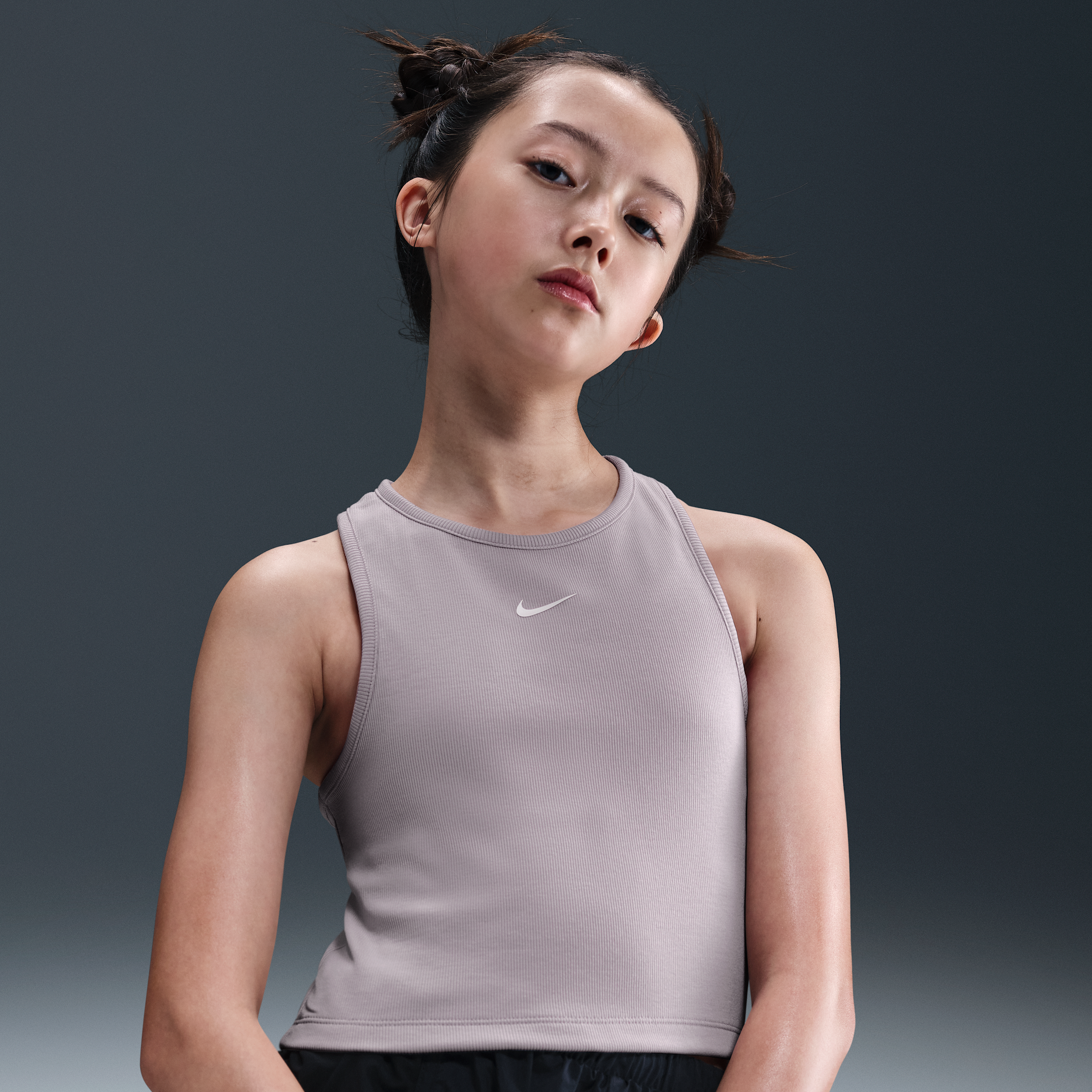 Nike Sportswear geribde tanktop voor meisjes - Paars