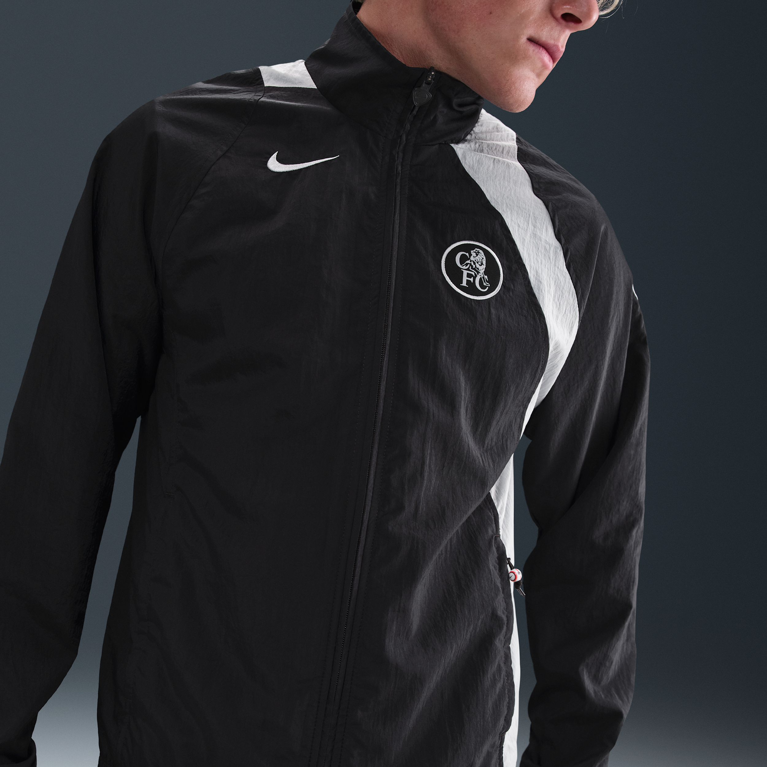 Thumbnail - FC Chelsea Nike Football Total 90 Fußball-Trainingsjacke (Herren) - Schwarz